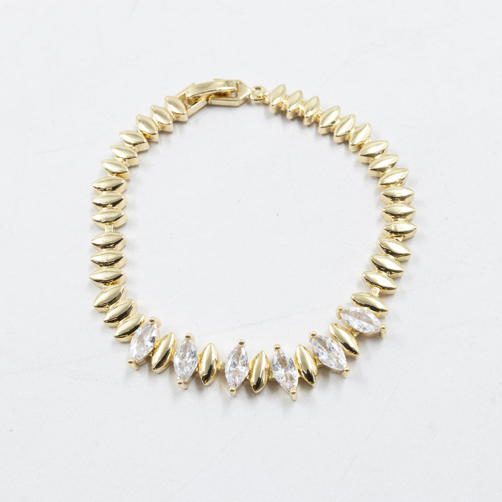 Pulseras Doradas con Piedras M3 Oro Laminado