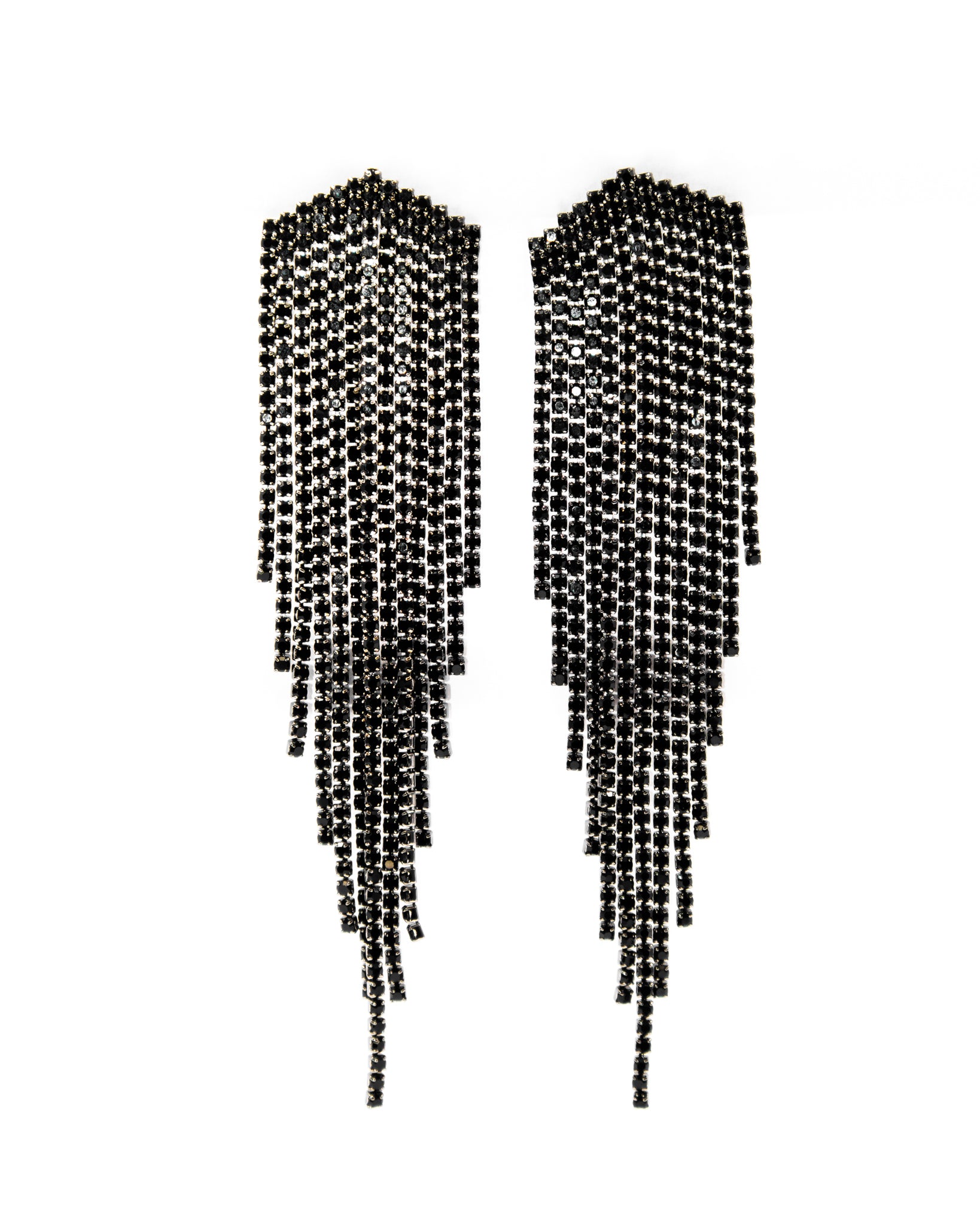 Aretes Largos de piedras - M3 Oro Laminado