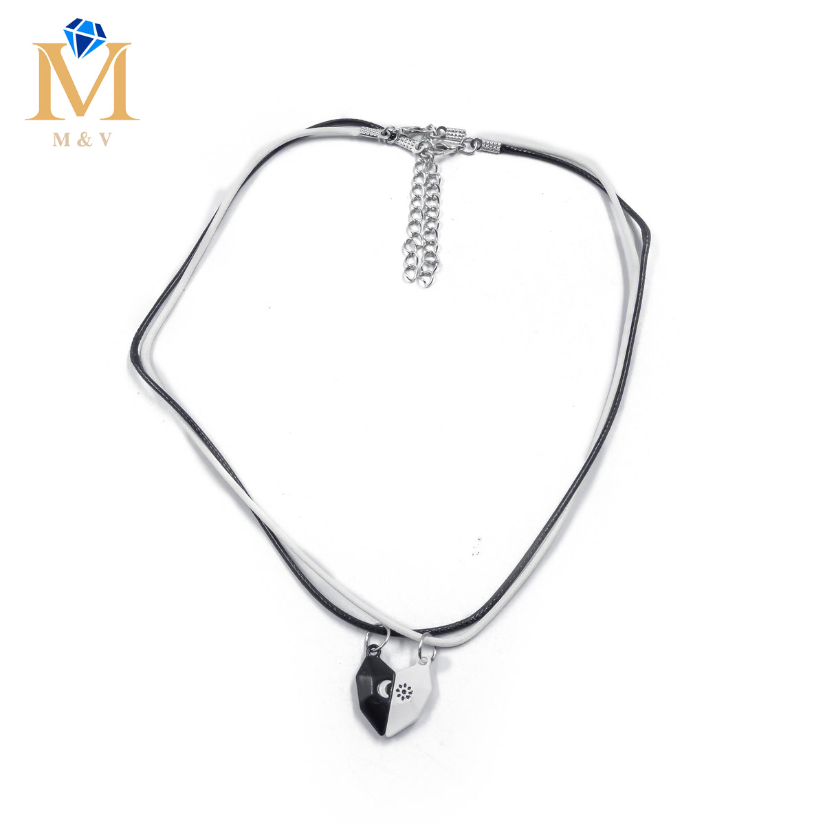 Collares en Pareja de corazón M12 Acero Inoxidable