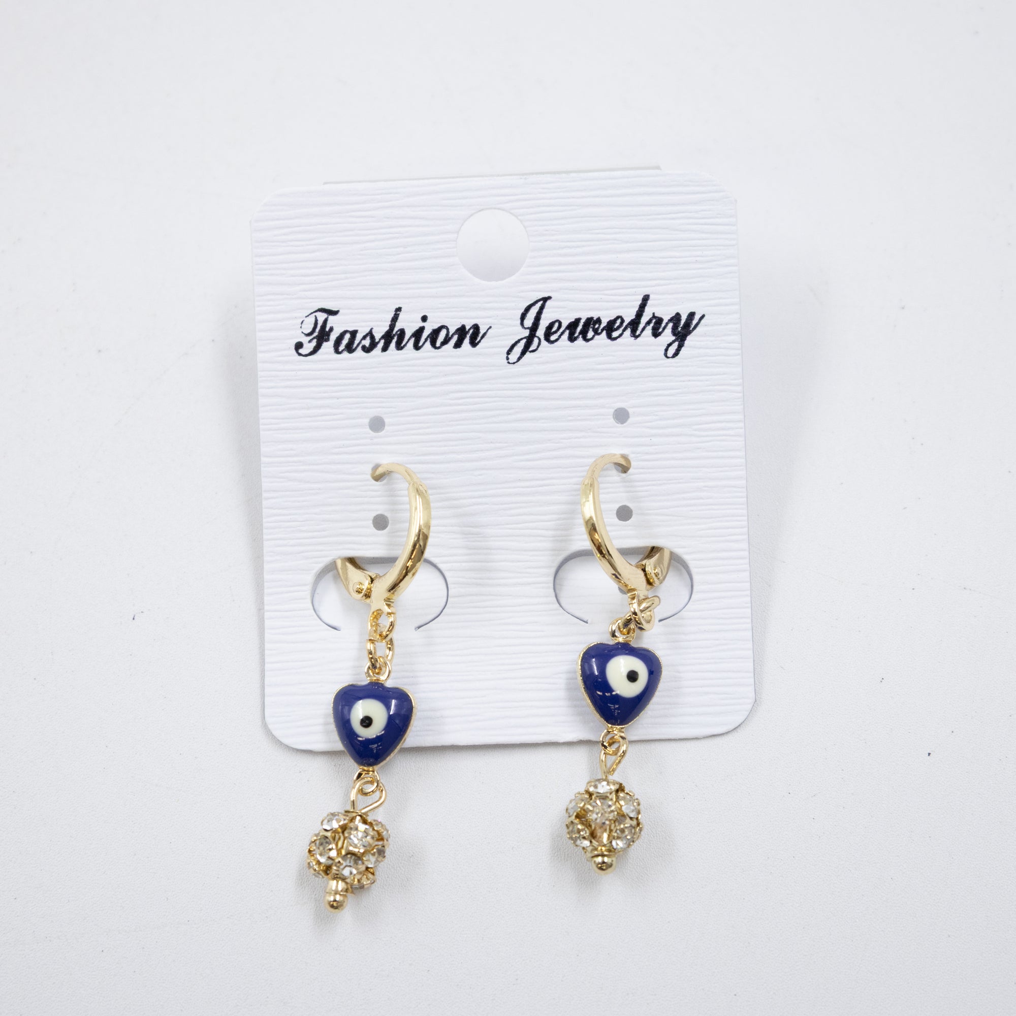Arete Dorado de Ojo Turco con Piedras M6 Oro Laminado