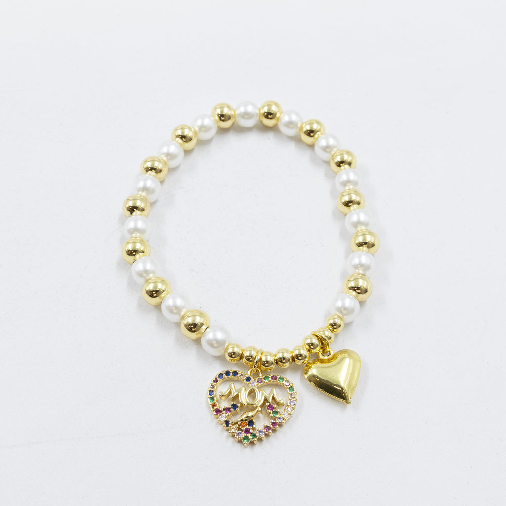Pulsera con dije de Mamá M1 Oro Laminado 05/03/26