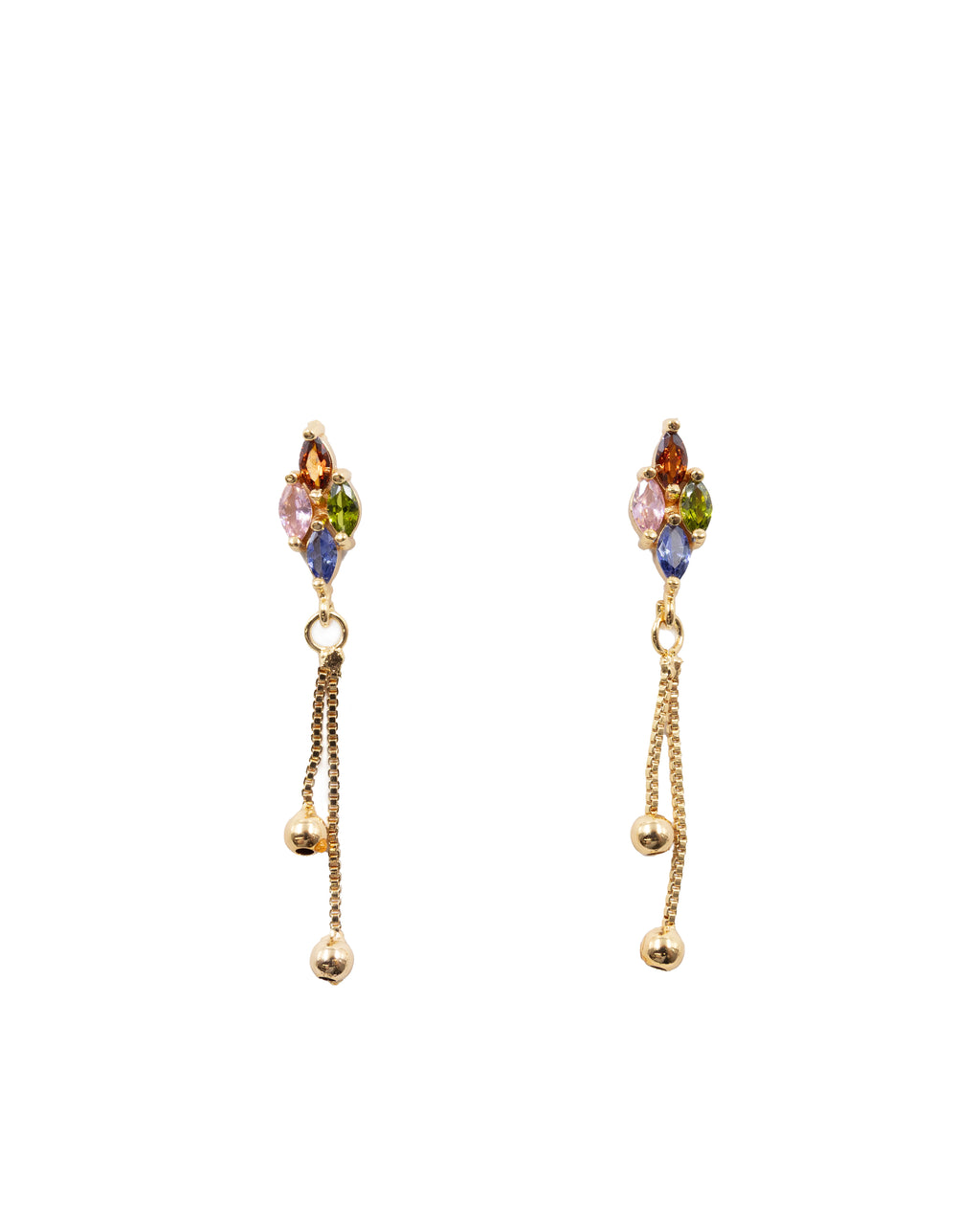 Aretes Dorados Largos M3 Oro Laminado