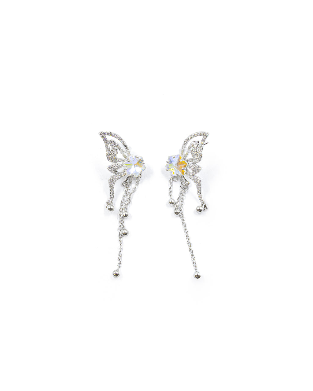 Aretes Largos Ansheli Plateados M24 Oro Laminado