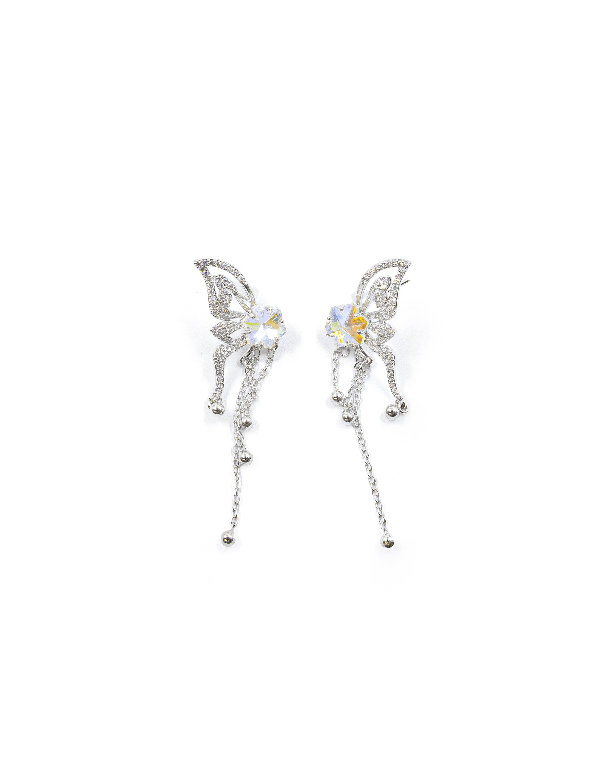 Aretes Largos Ansheli Plateados M24 Oro Laminado