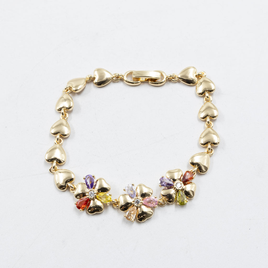 Pulseras Doradas con Piedras M2 Oro Laminado