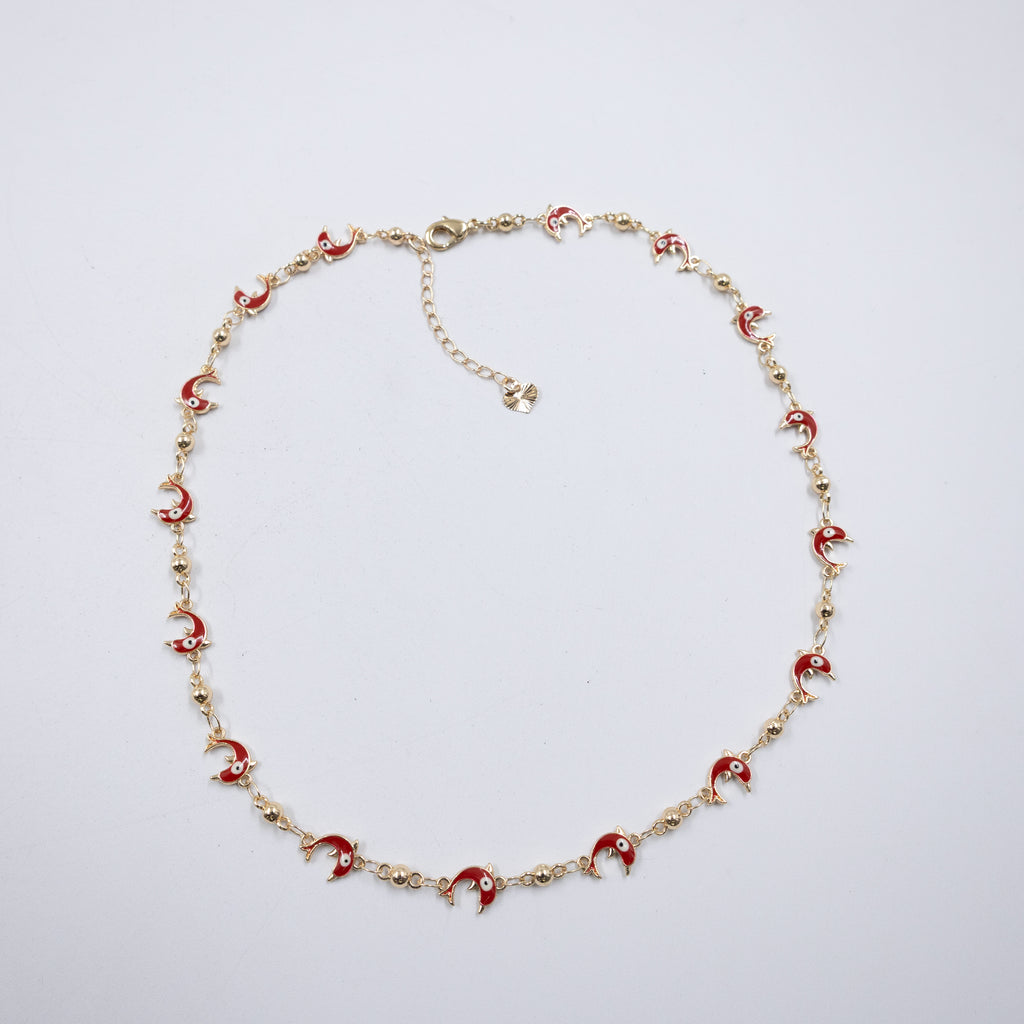 Collar Dorado de Ojo Turco M6 Oro Laminado