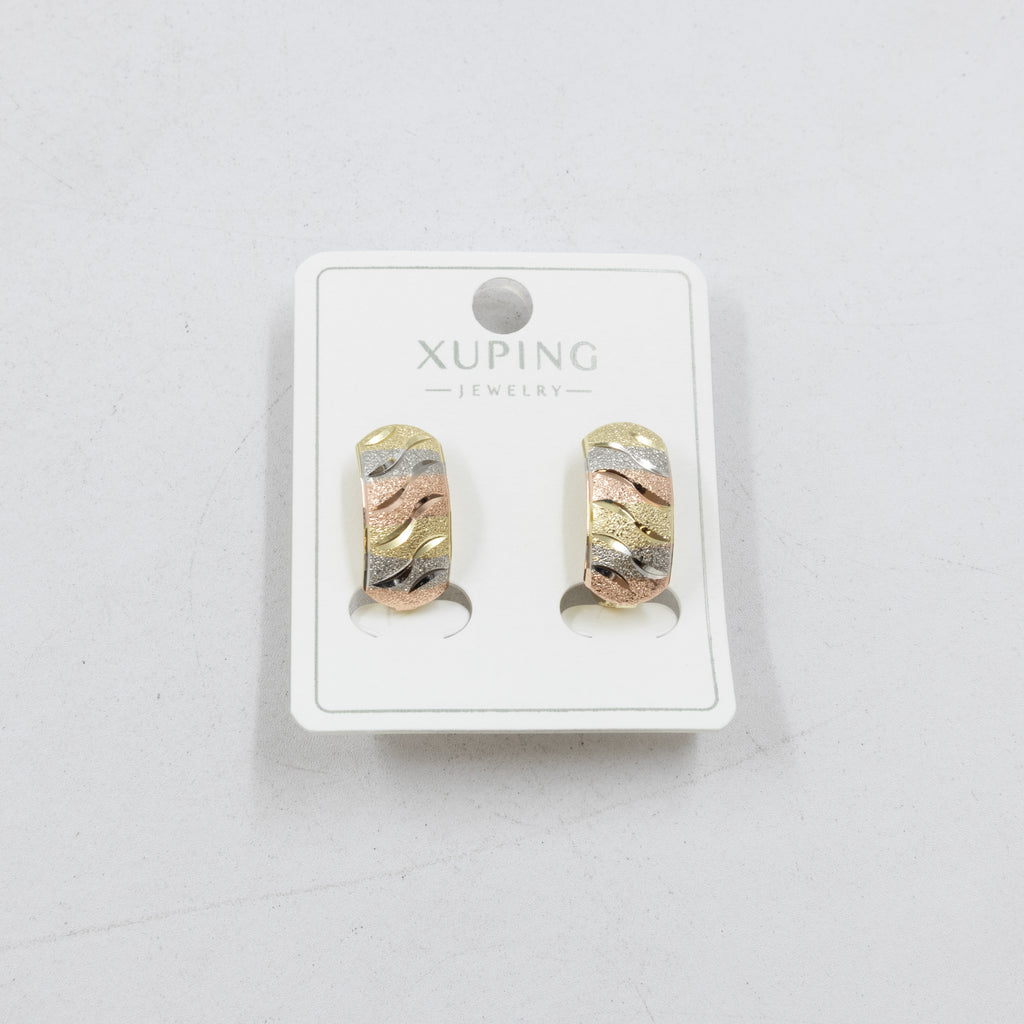 Aretes Oro Florentino Xuping M2 Oro Laminado