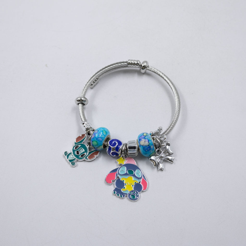 Pulsera tipo Pandora Plateados M11 Oro Laminado