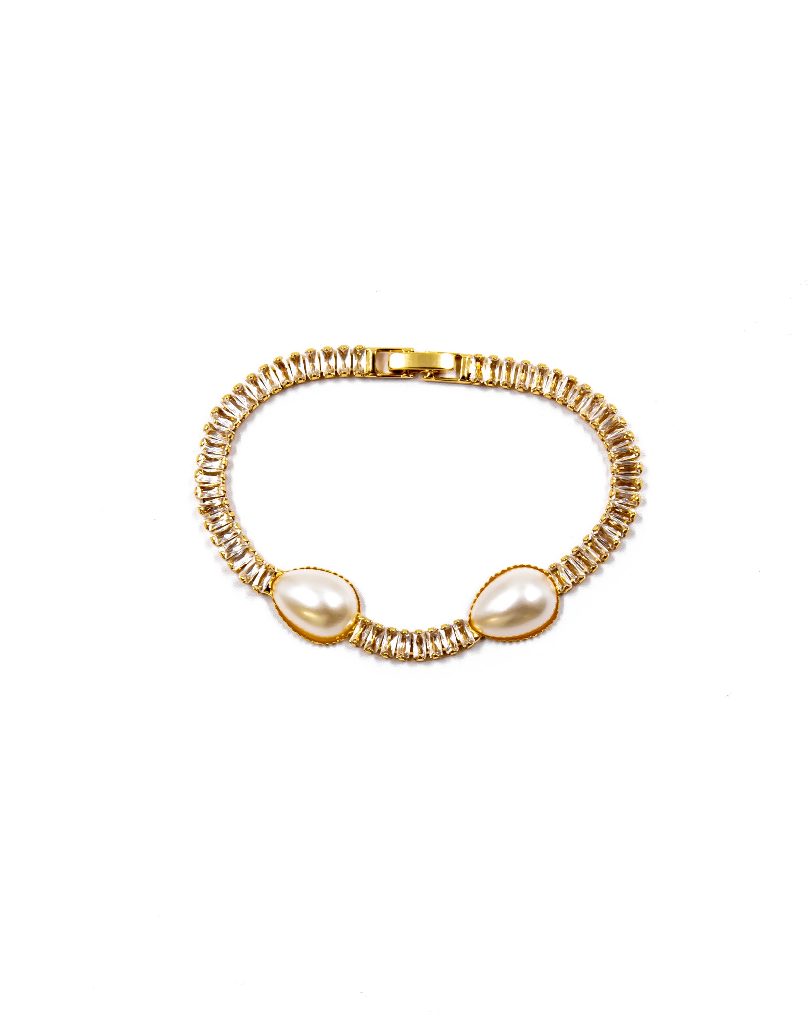Pulsera dorada de piedras con piedra - M2 Oro Laminado