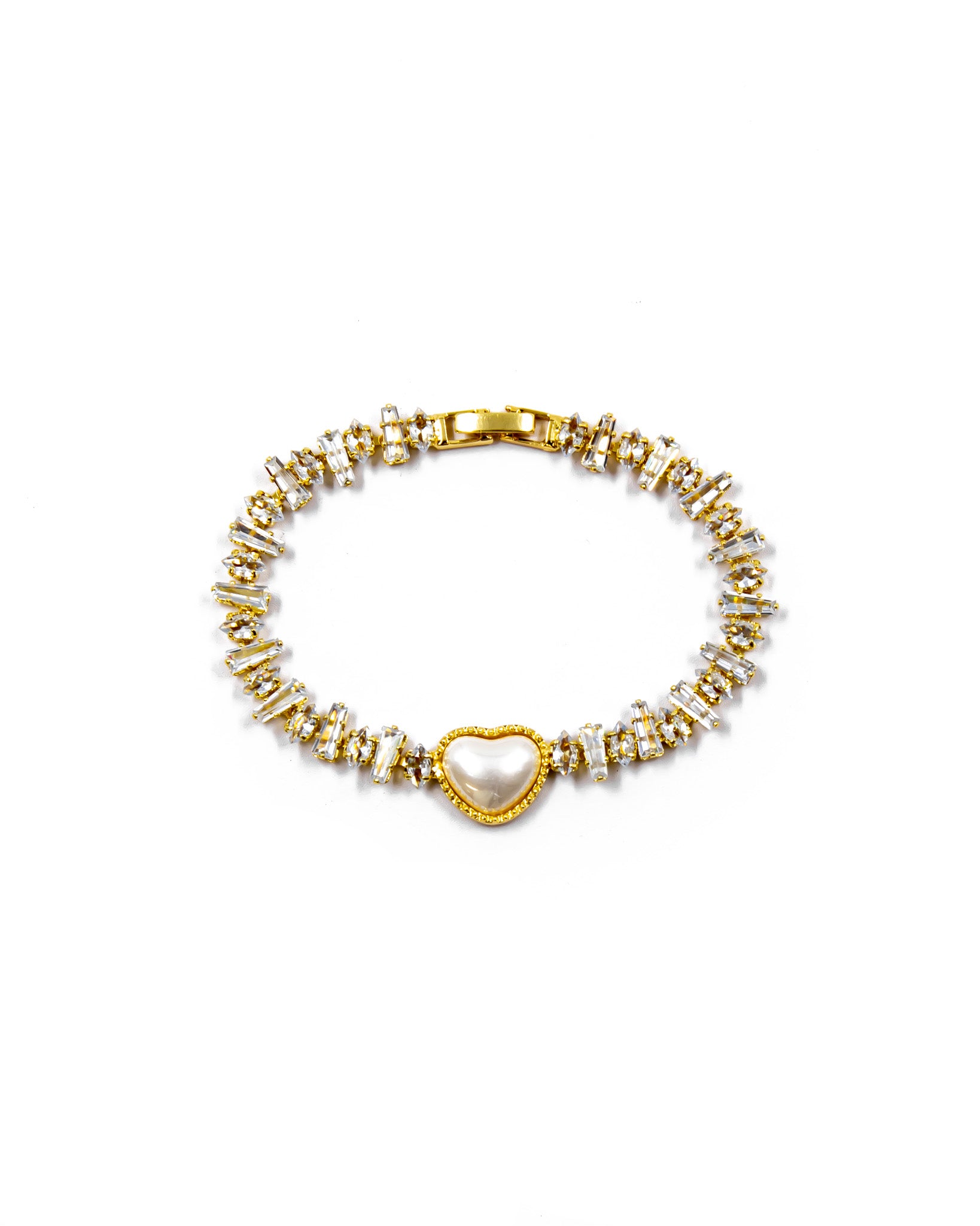 Pulsera dorada de piedras con piedra - M4 Oro Laminado