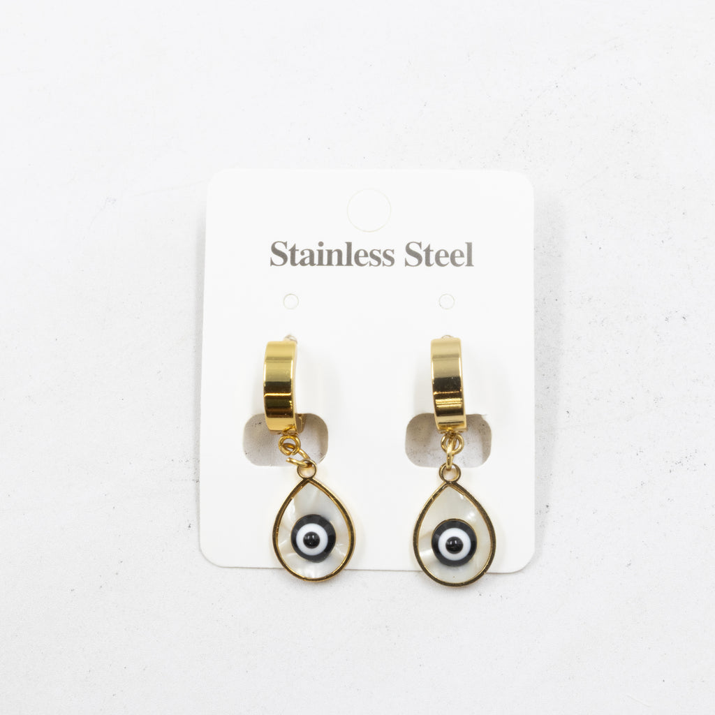 Aretes  Dorados de Ojo Turco M2 Oro Laminado