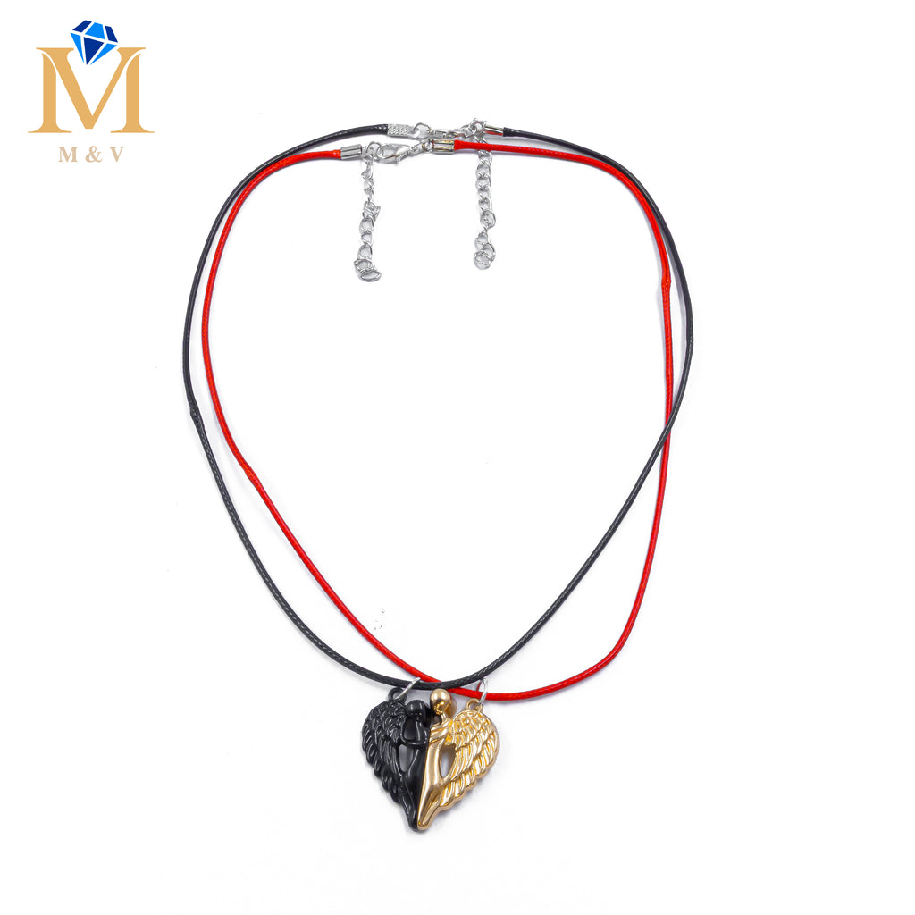 Collares en Pareja de corazón M9 Acero Inoxidable
