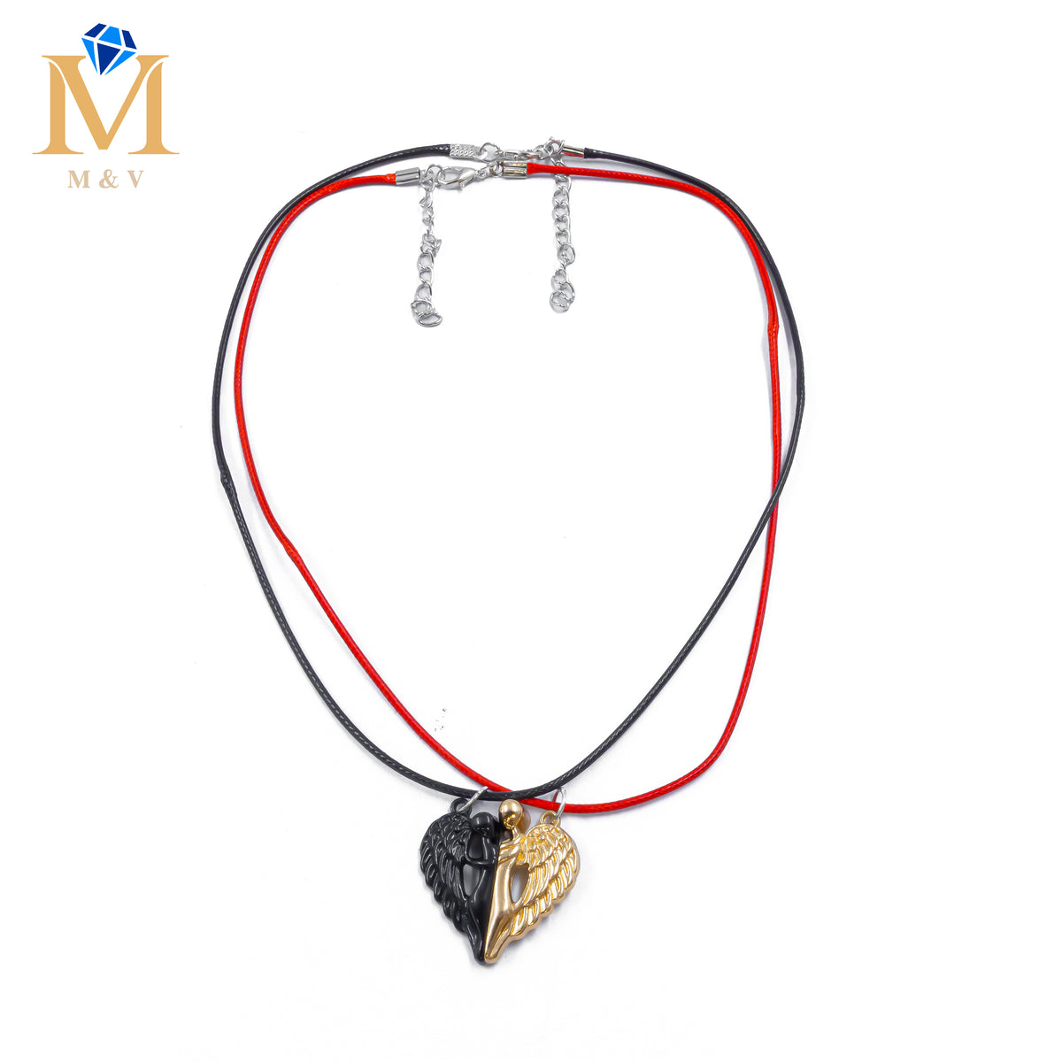 Collares en Pareja de corazón M9 Acero Inoxidable