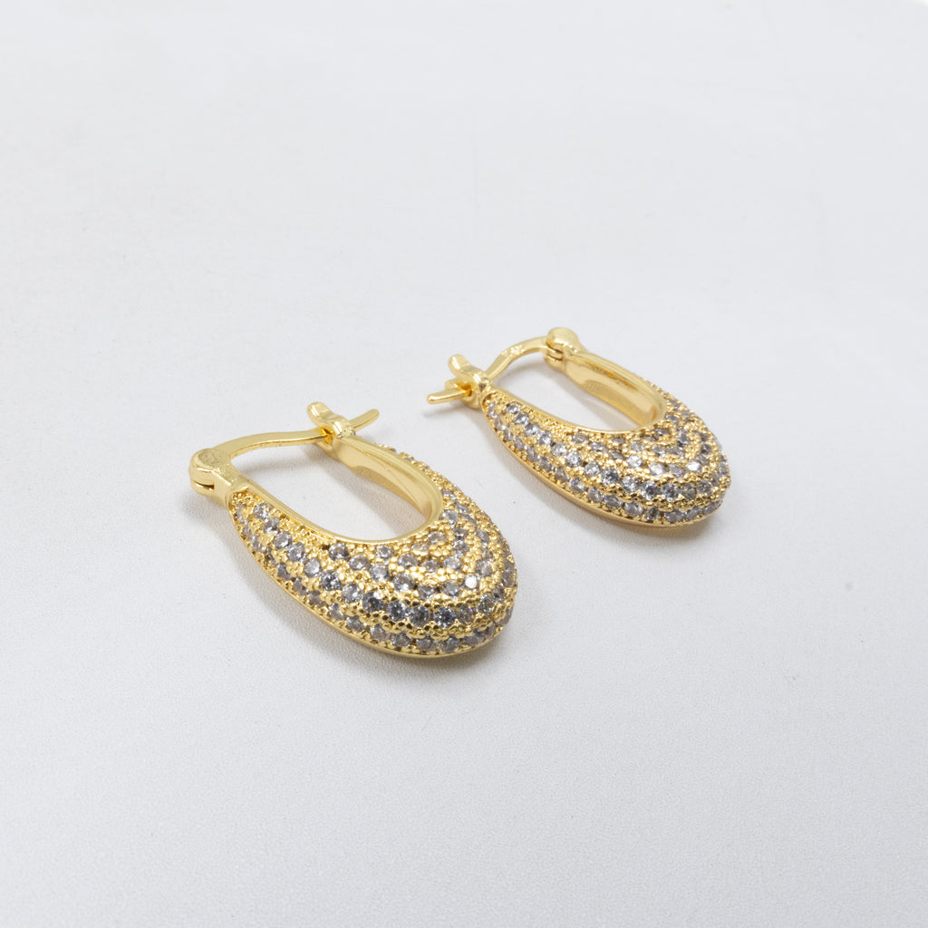 Aretes Dorados con piedras Caja 1 M1 Oro Laminado 01/06/26