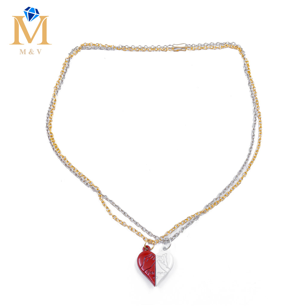 Collares en Pareja de corazón M4 Acero Inoxidable