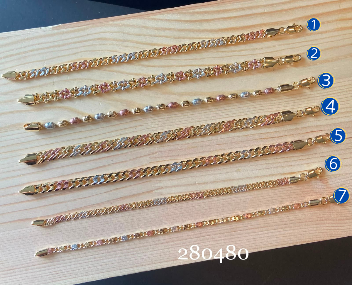 [12/SEPTIEMBRE/26] Pulseras Dorada con M2 Oro Laminado
