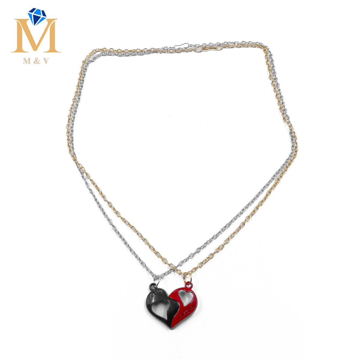 Collares en Pareja de corazón M2 Acero Inoxidable