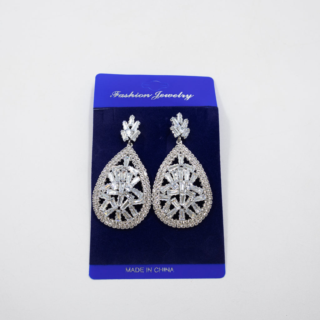 Aretes Largos con piedras M1 Oro Laminado