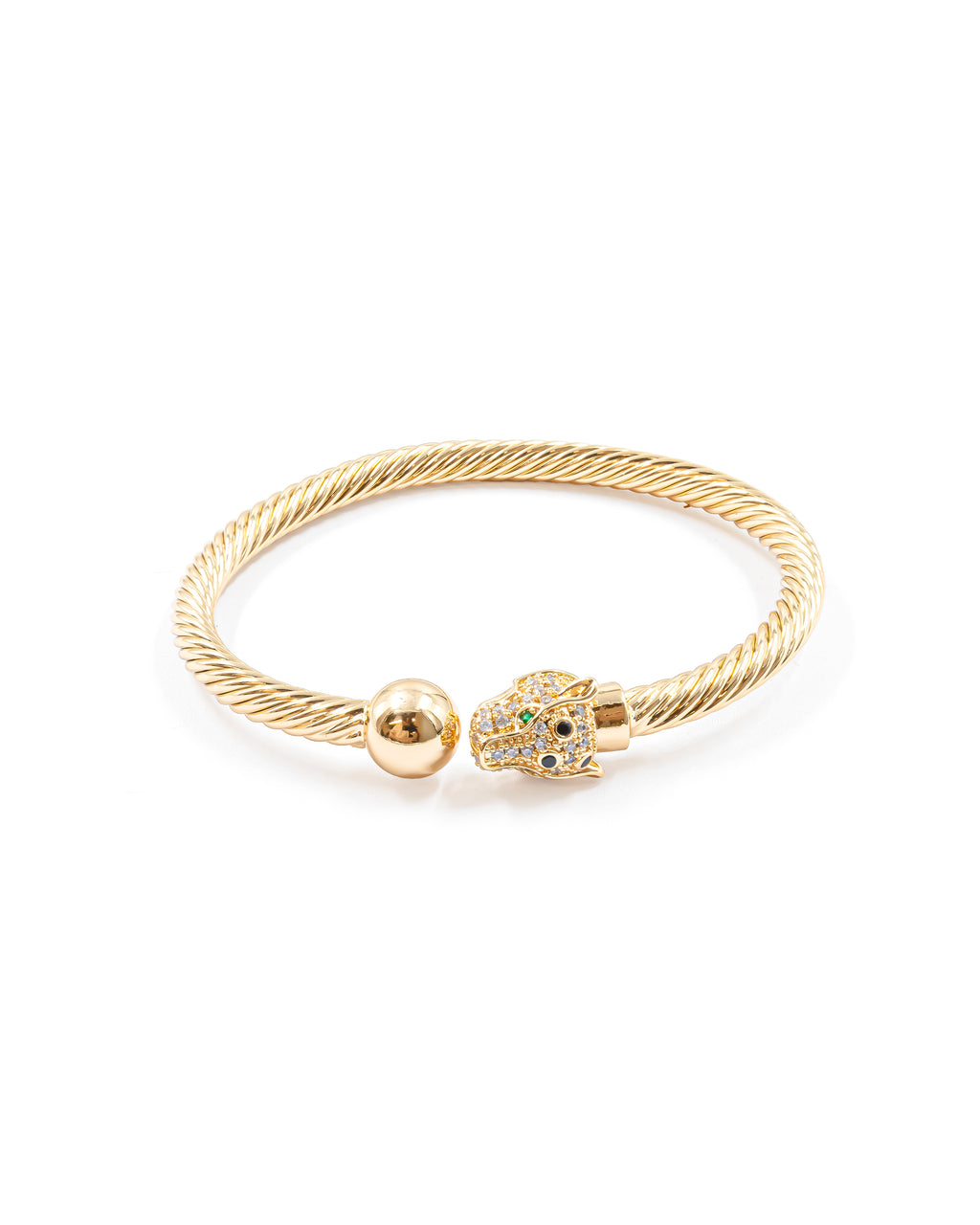 Brazalete Dorado con Piedras M7 Oro Laminado