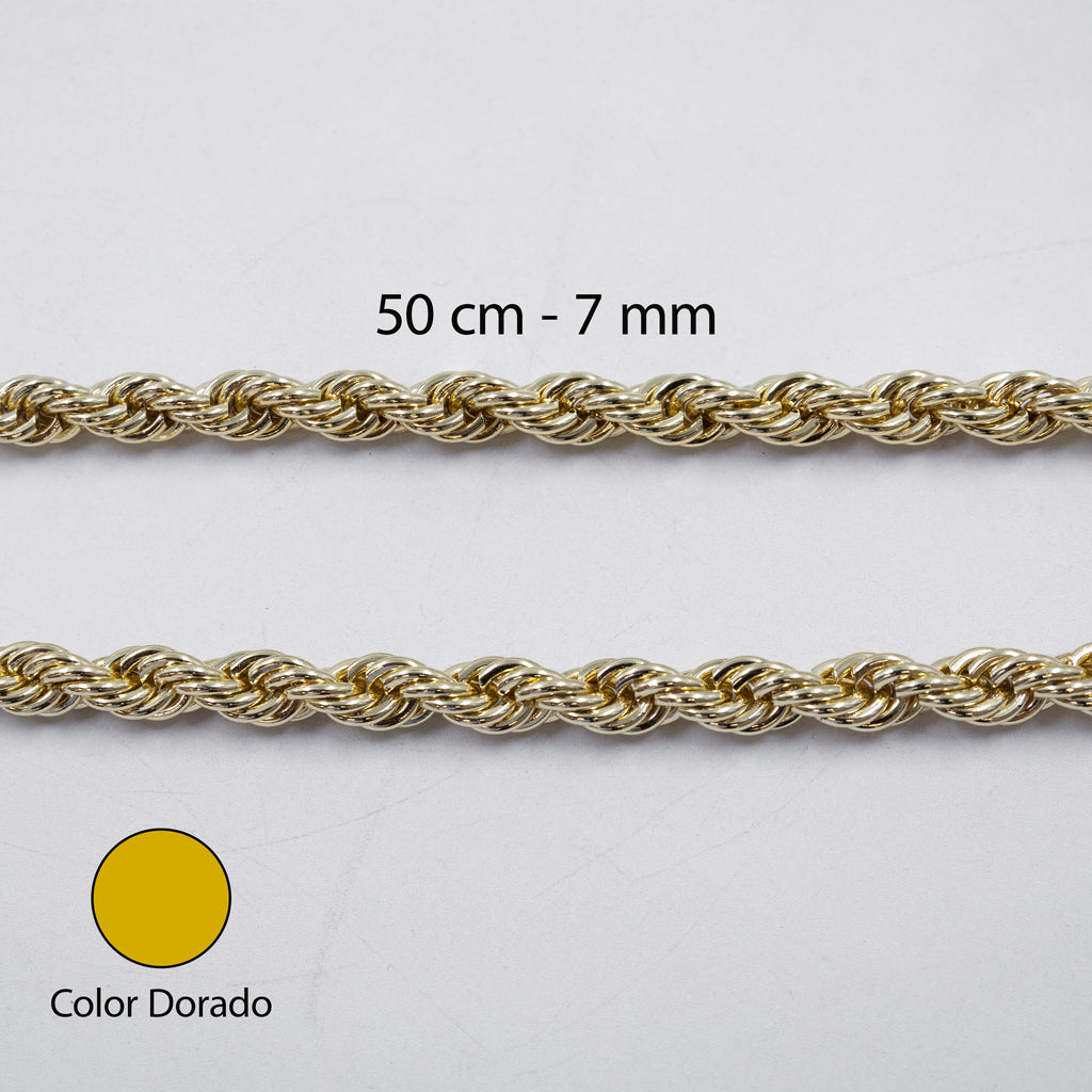 Cadenas Doradas Torsal de 50 cm M5 Oro Laminado