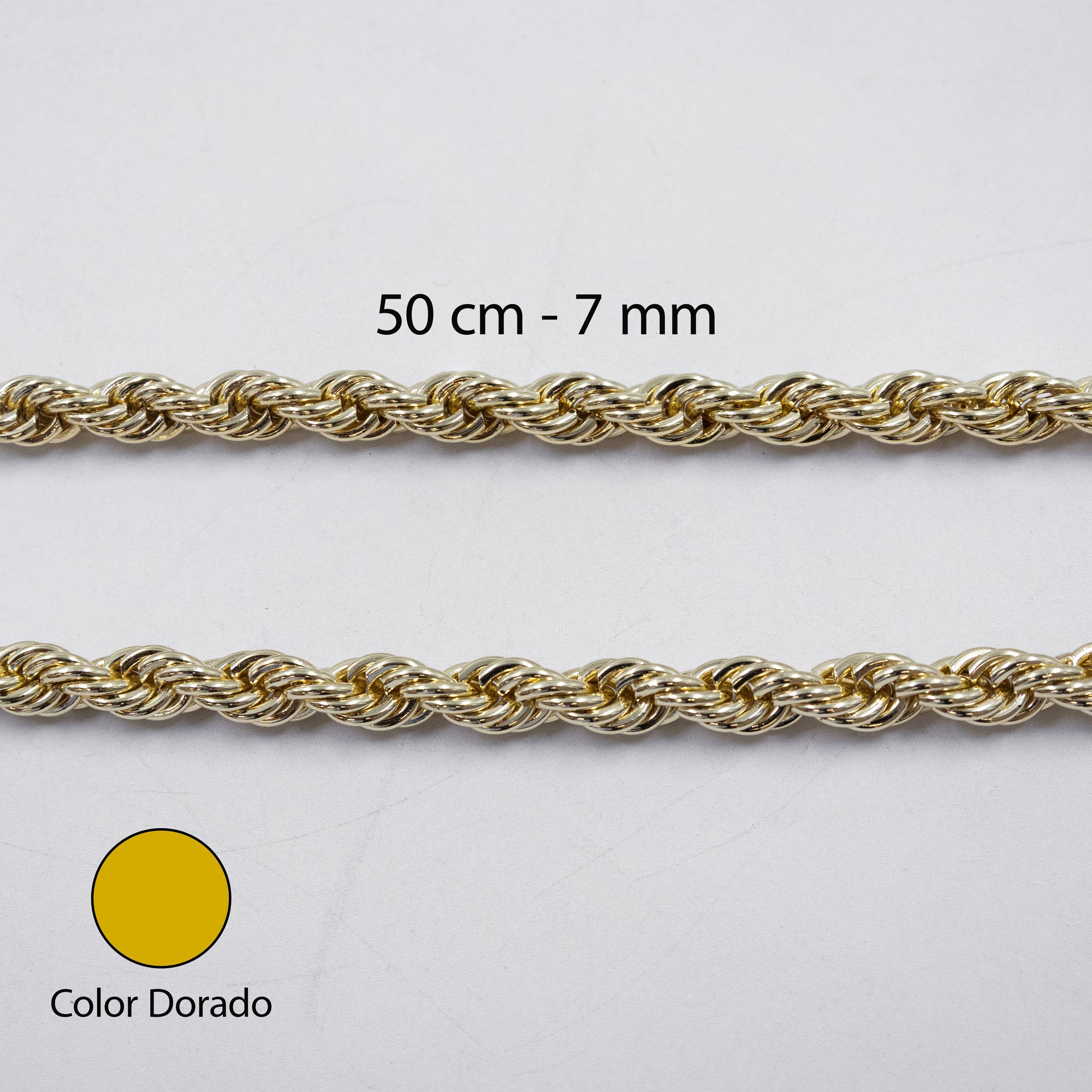 Cadenas Doradas Torsal de 50 cm M5 Oro Laminado