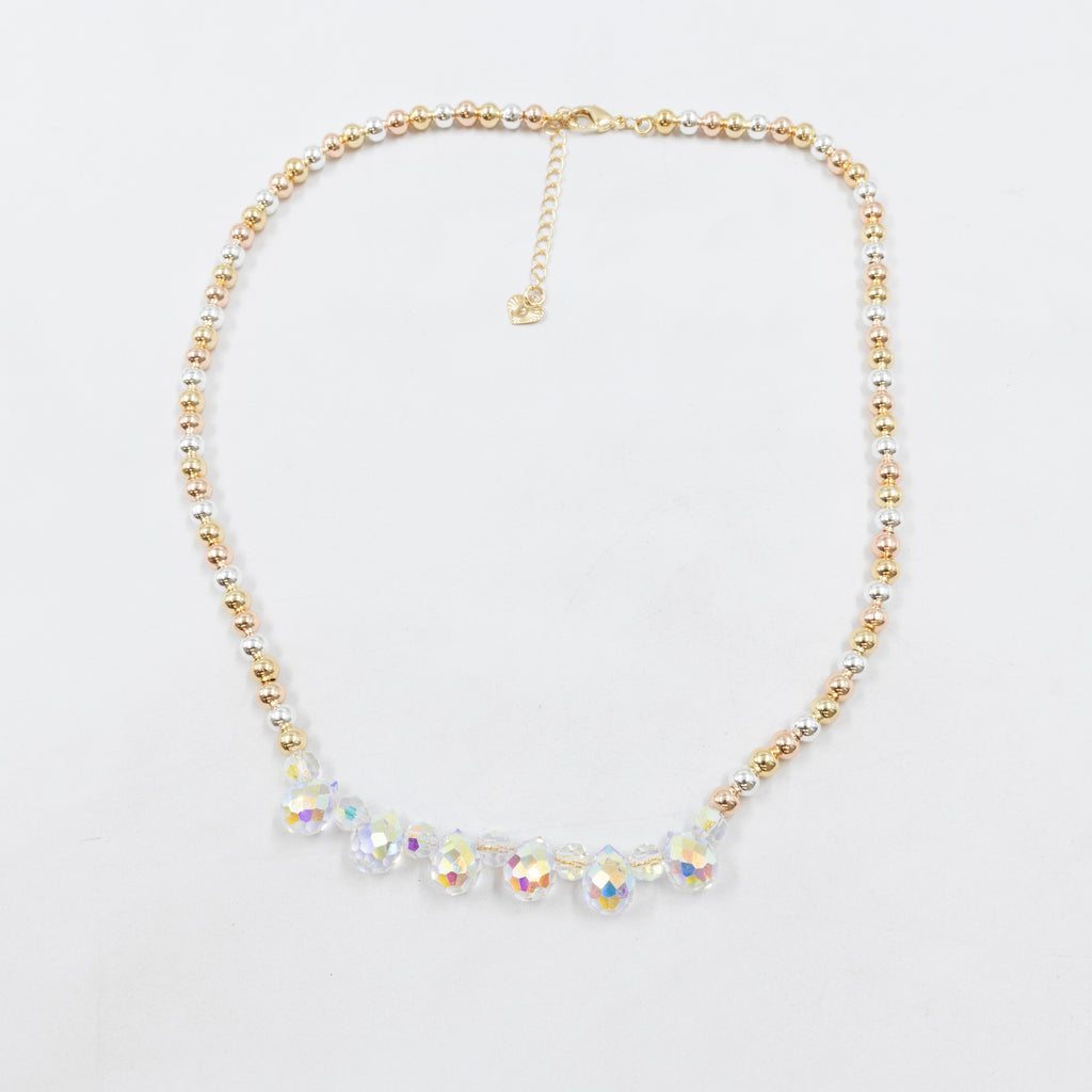 Collar Oro Florentino de Cuentas M2 Oro Laminado