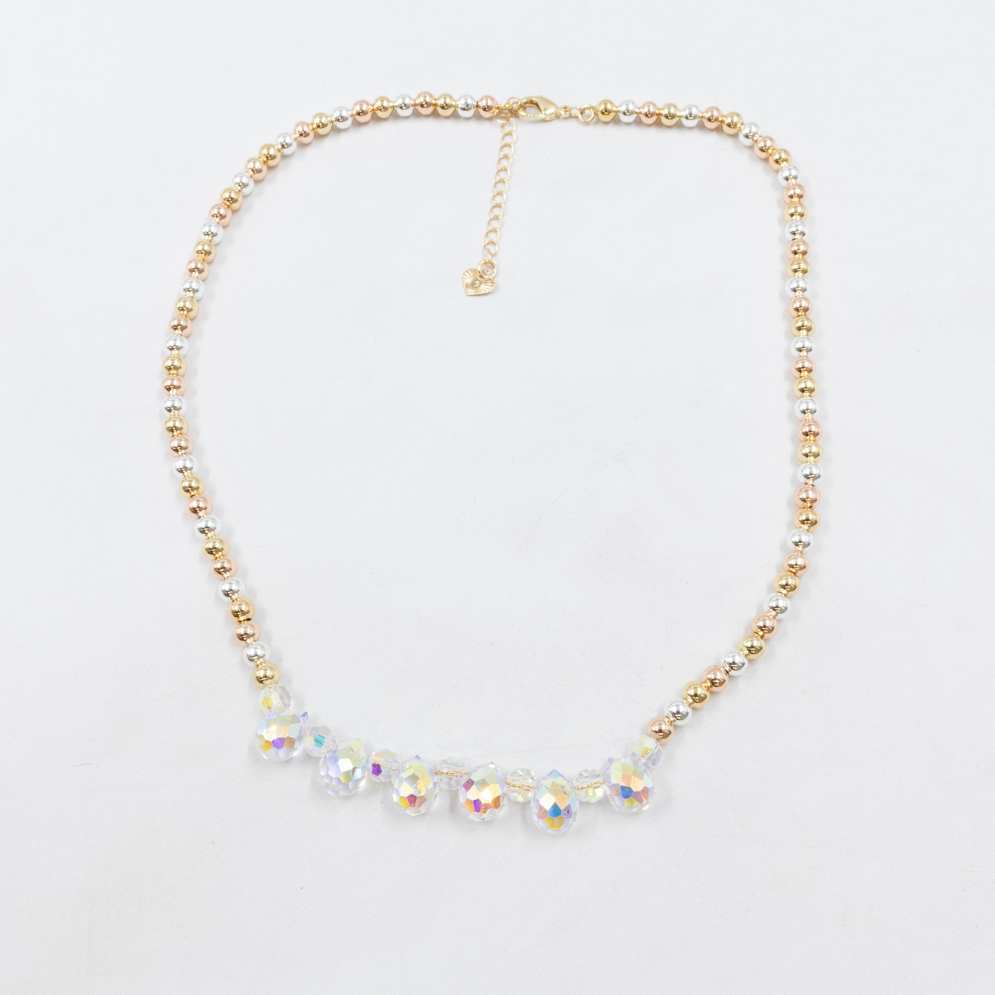 Collar Oro Florentino de Cuentas M2 Oro Laminado