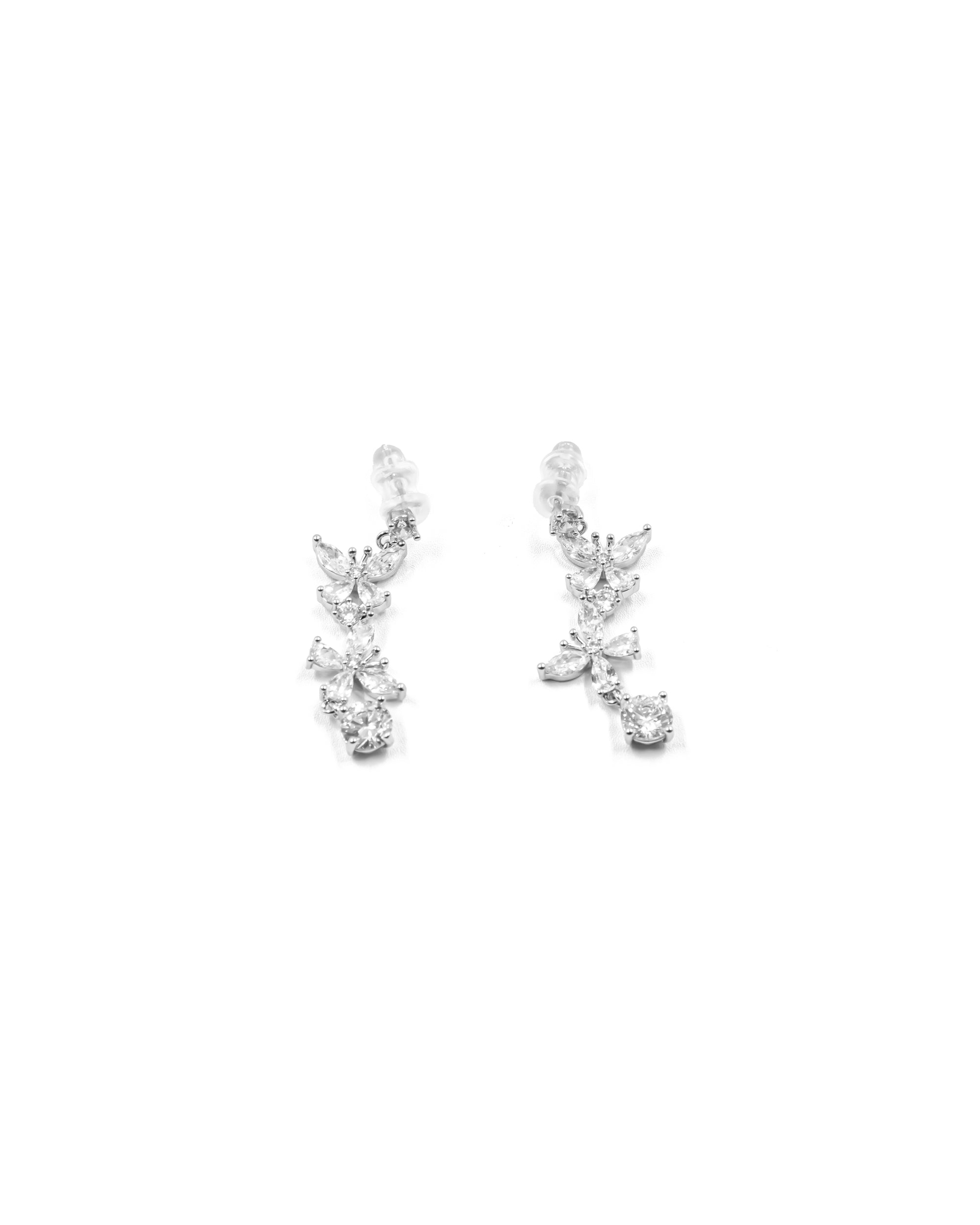 Aretes Largos Ansheli Plateados M19 Oro Laminado