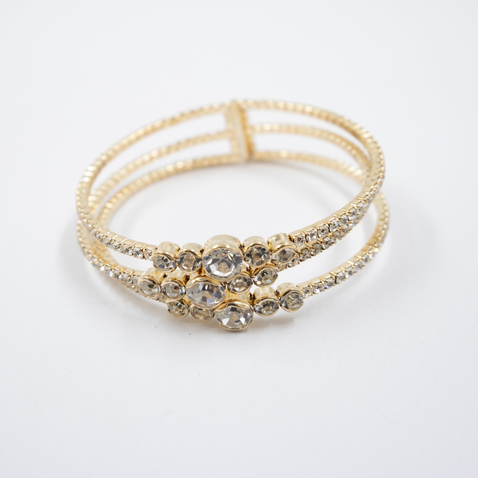 Pulsera Dorada con Piedras M1 Oro Laminado