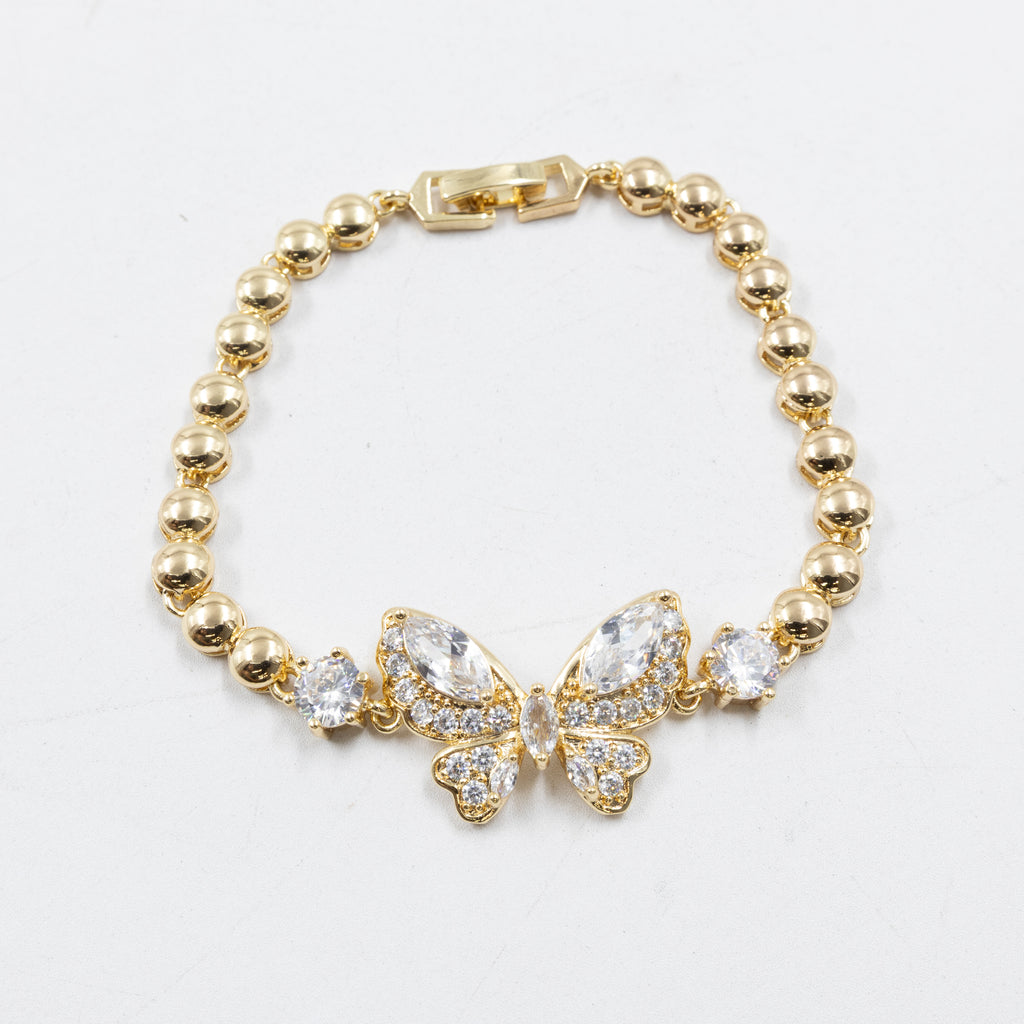Pulseras Doradas con Piedras M12 Oro Laminado
