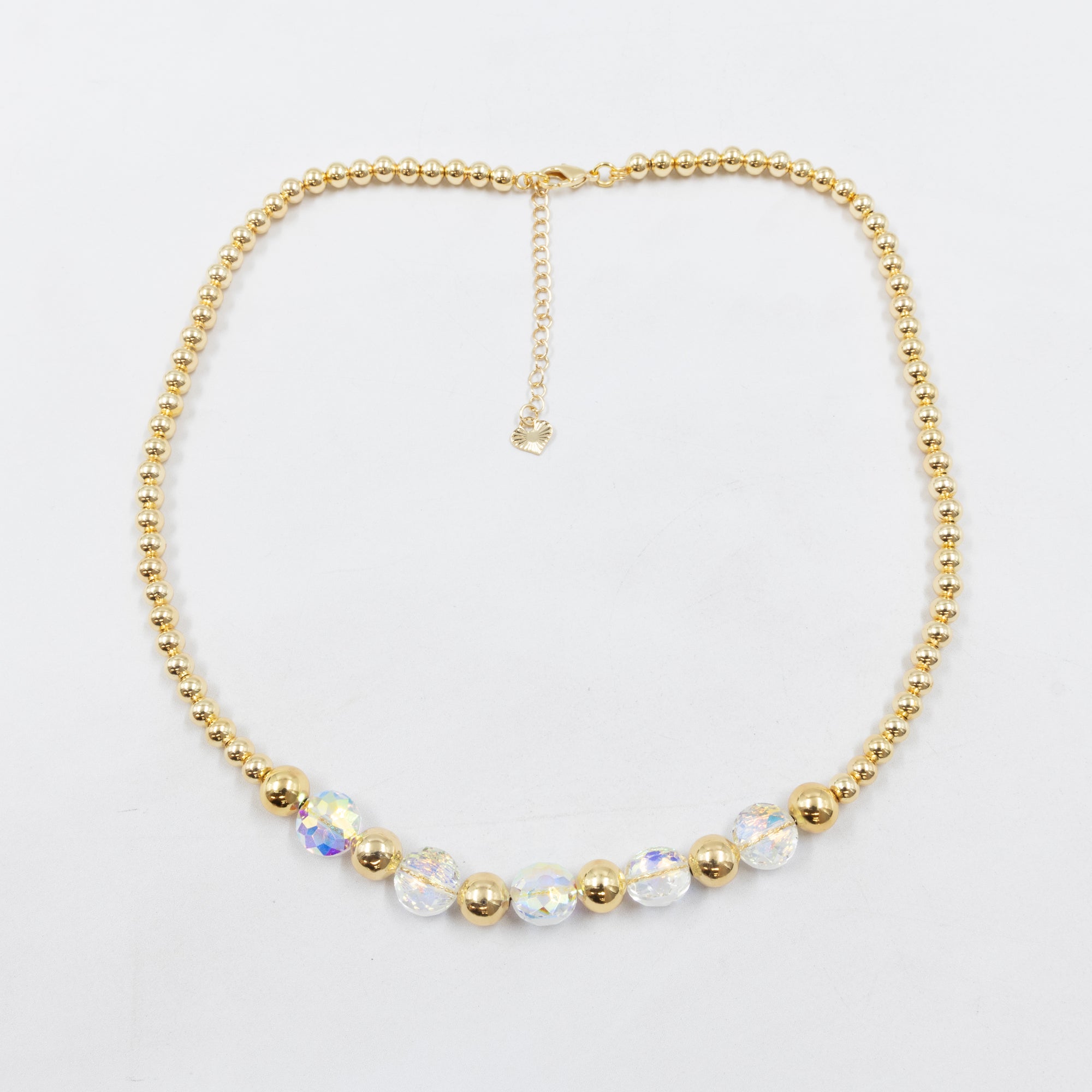 Collar Dorado de Cuentas M1 Oro Laminado
