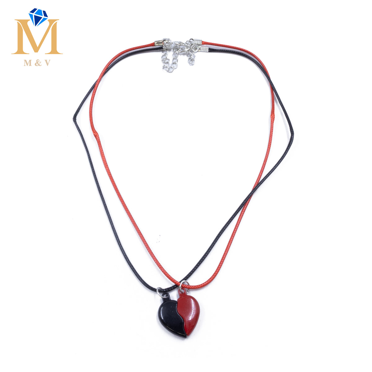 Collares en Pareja de corazón M10 Acero Inoxidable