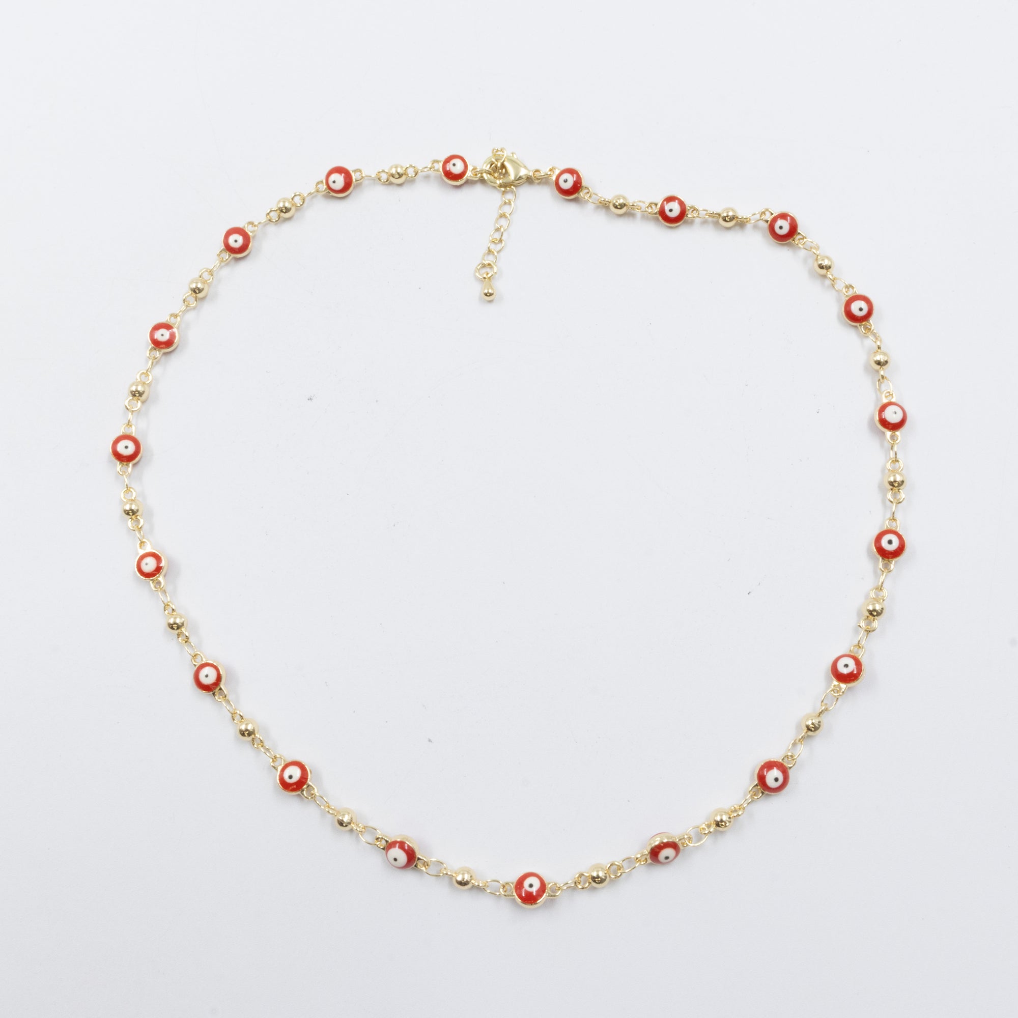 Collar Dorado de Ojo Turco M2 Oro Laminado