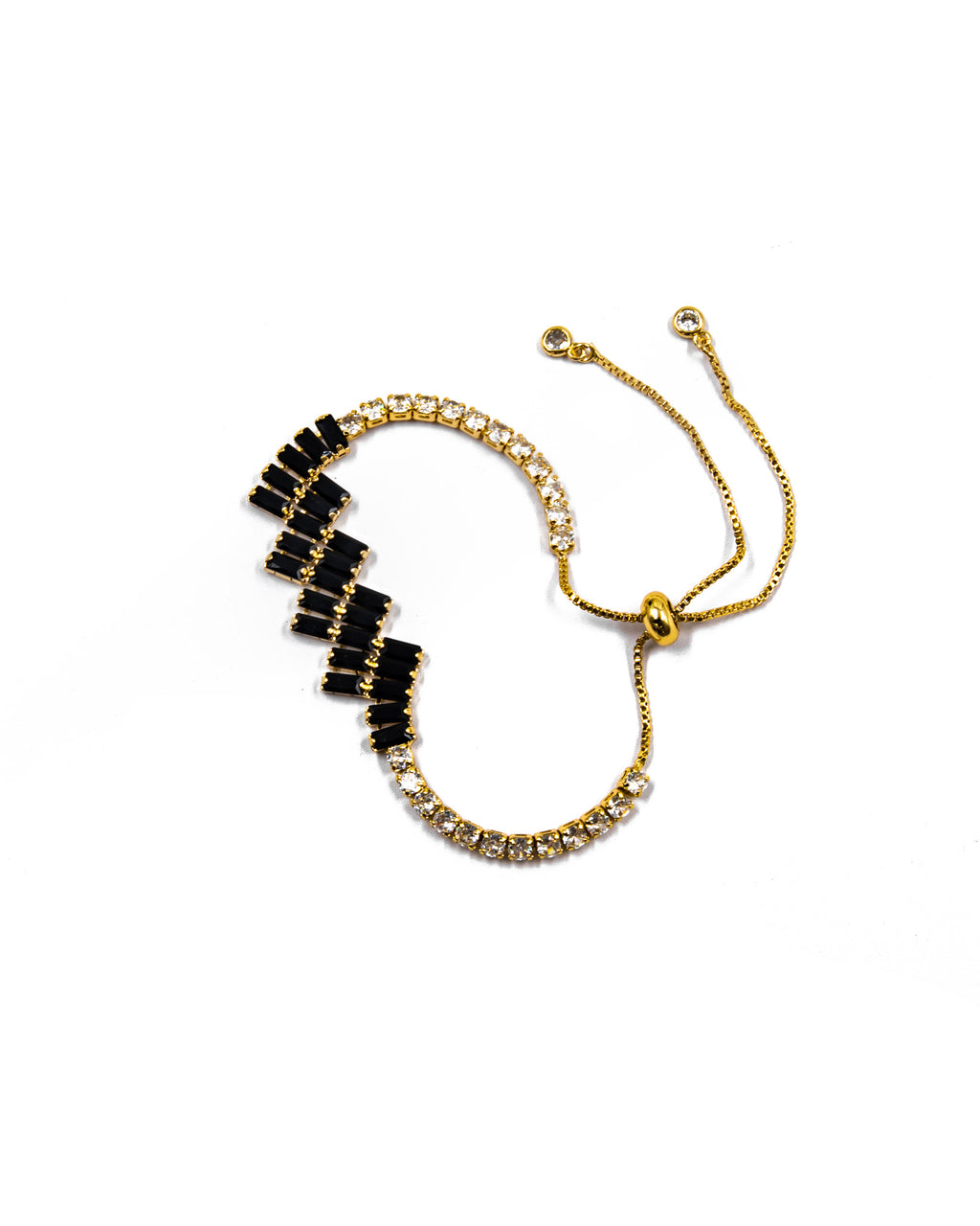 Pulsera de piedras en estilo zigzag Oro Laminado