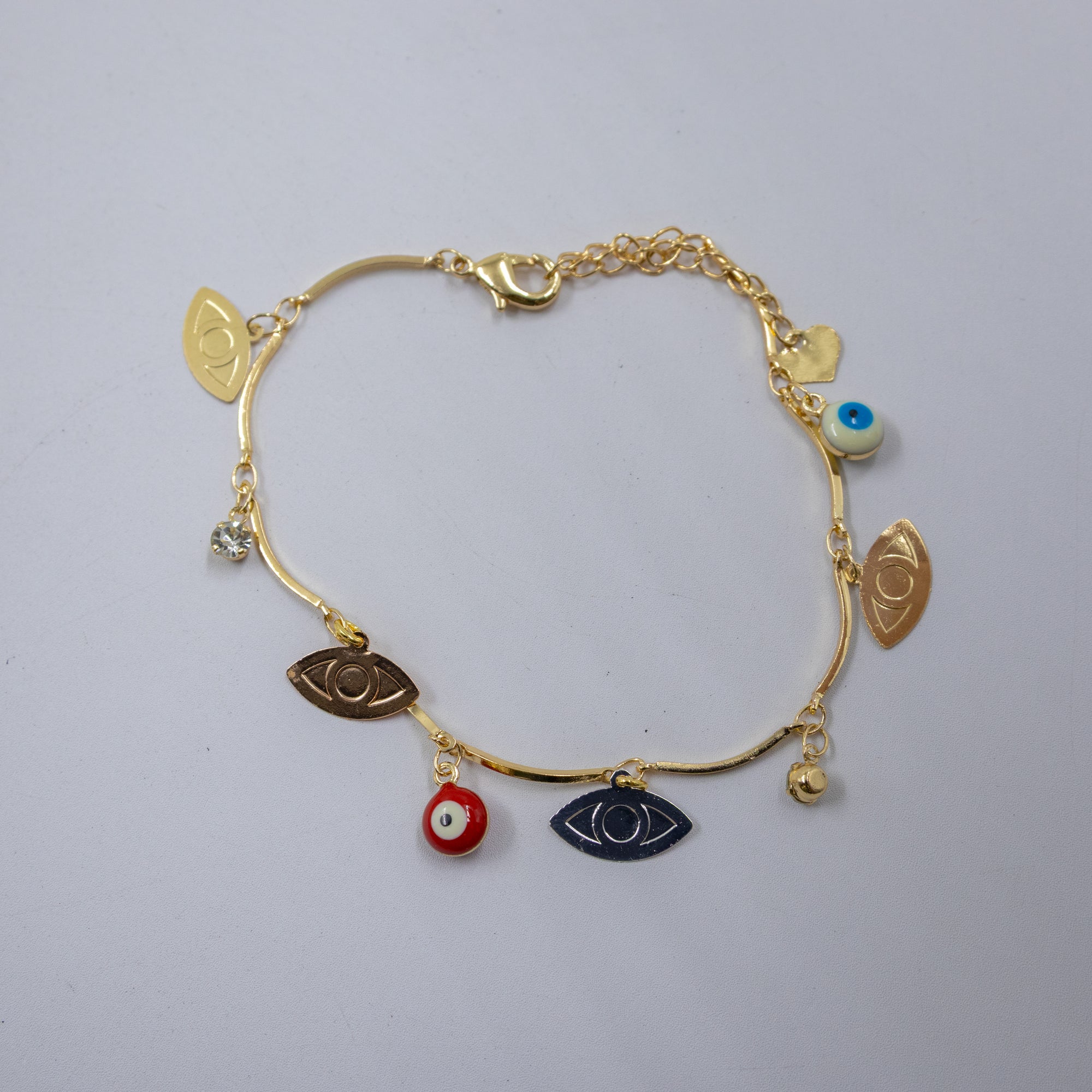 Pulsera Dorada de Ojo Turco M2 Oro Laminado