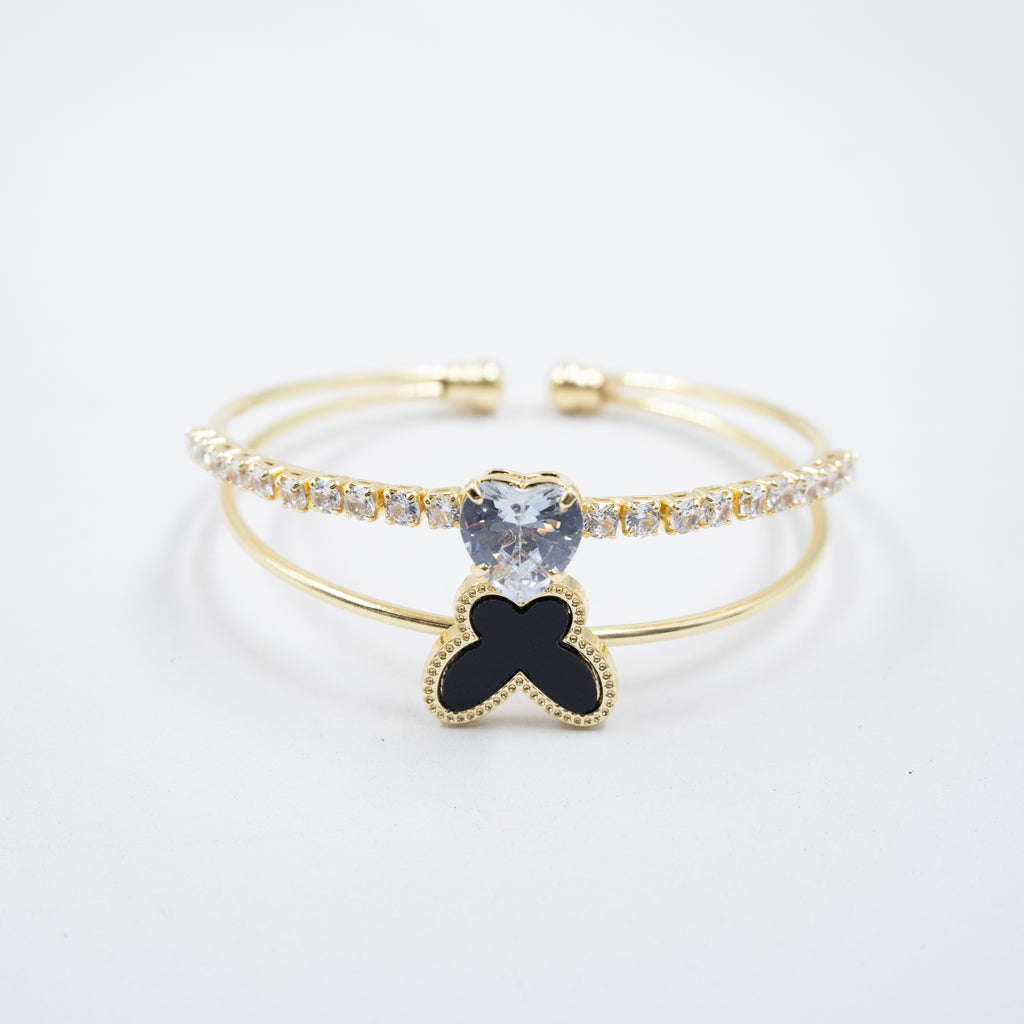 Pulsera dorada con piedras M2 Oro Laminado