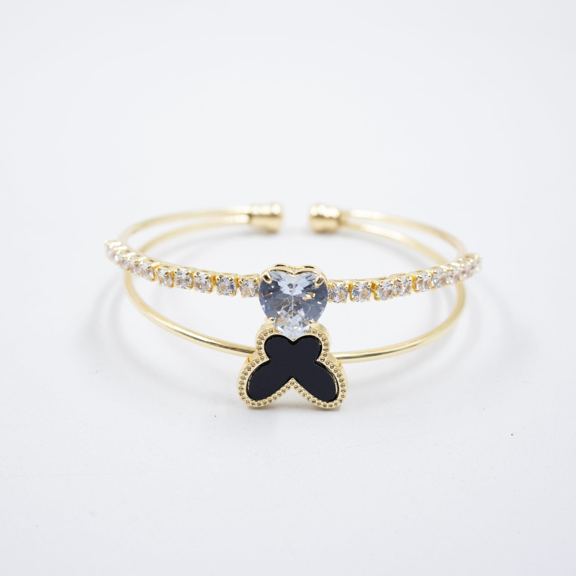 Pulsera dorada con piedras M2 Oro Laminado
