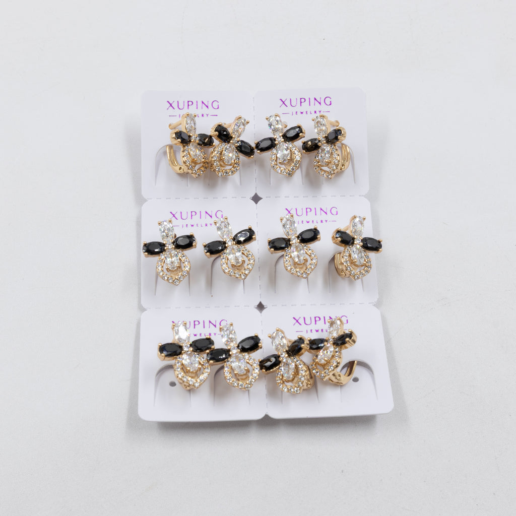 Paquete de 6 pares de Aretes Xuping Dorado M11 Oro Laminado