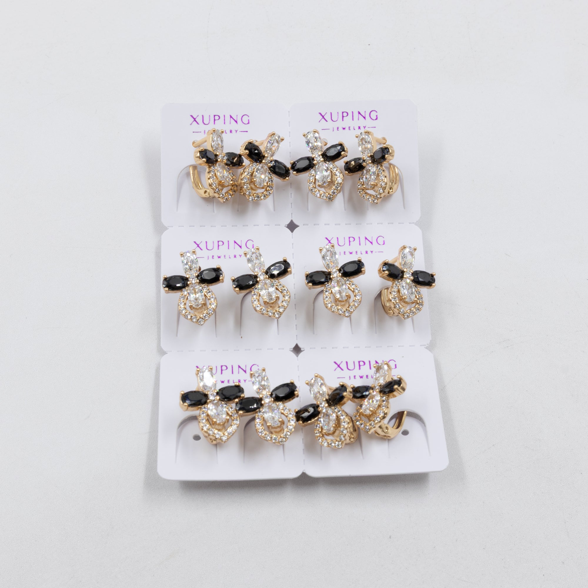 Paquete de 6 pares de Aretes Xuping Dorado M11 Oro Laminado