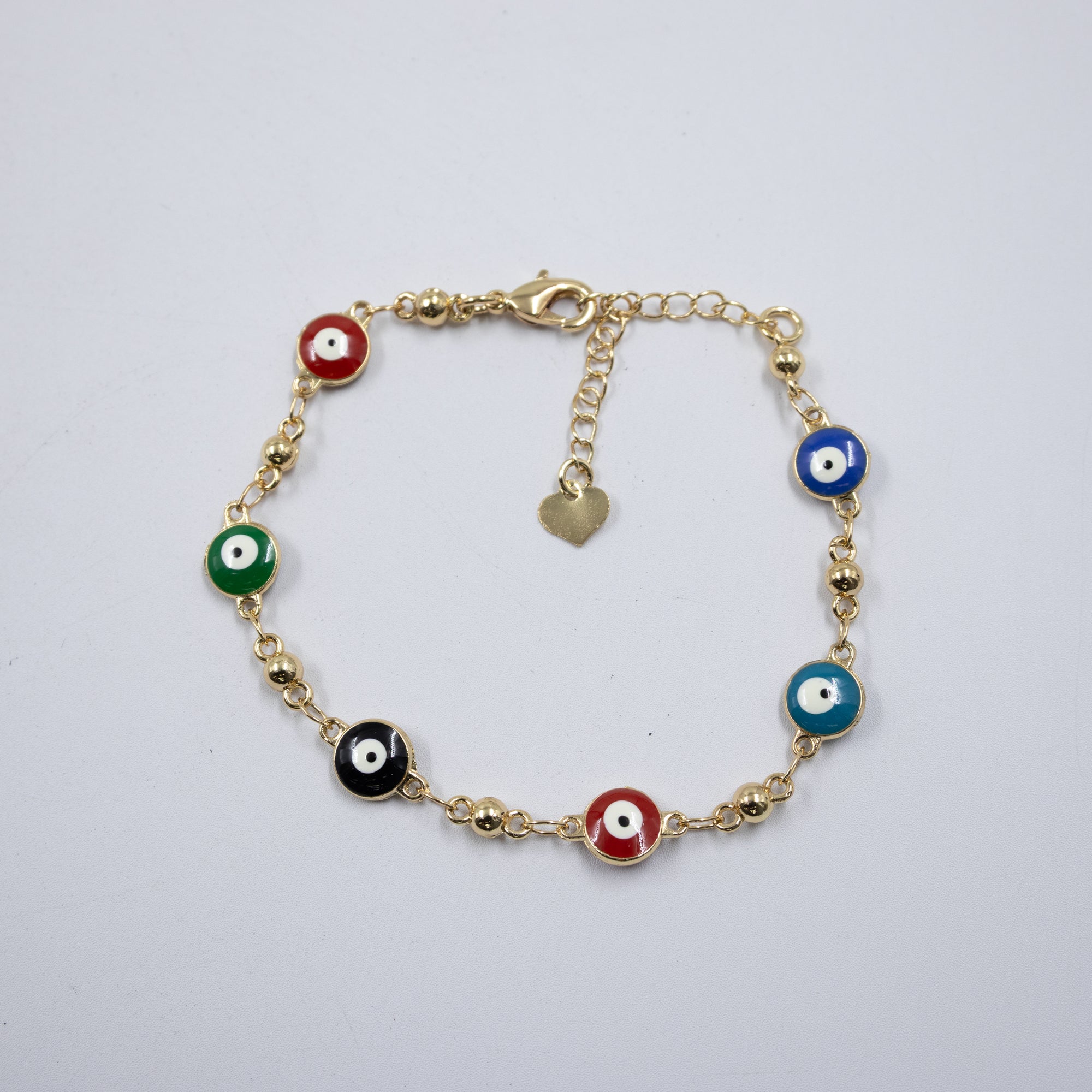 Pulsera Dorada de Ojo Turco M3 Oro Laminado
