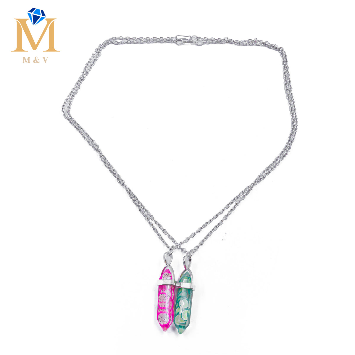 Collares en Pareja de piedras M16 Acero Inoxidable
