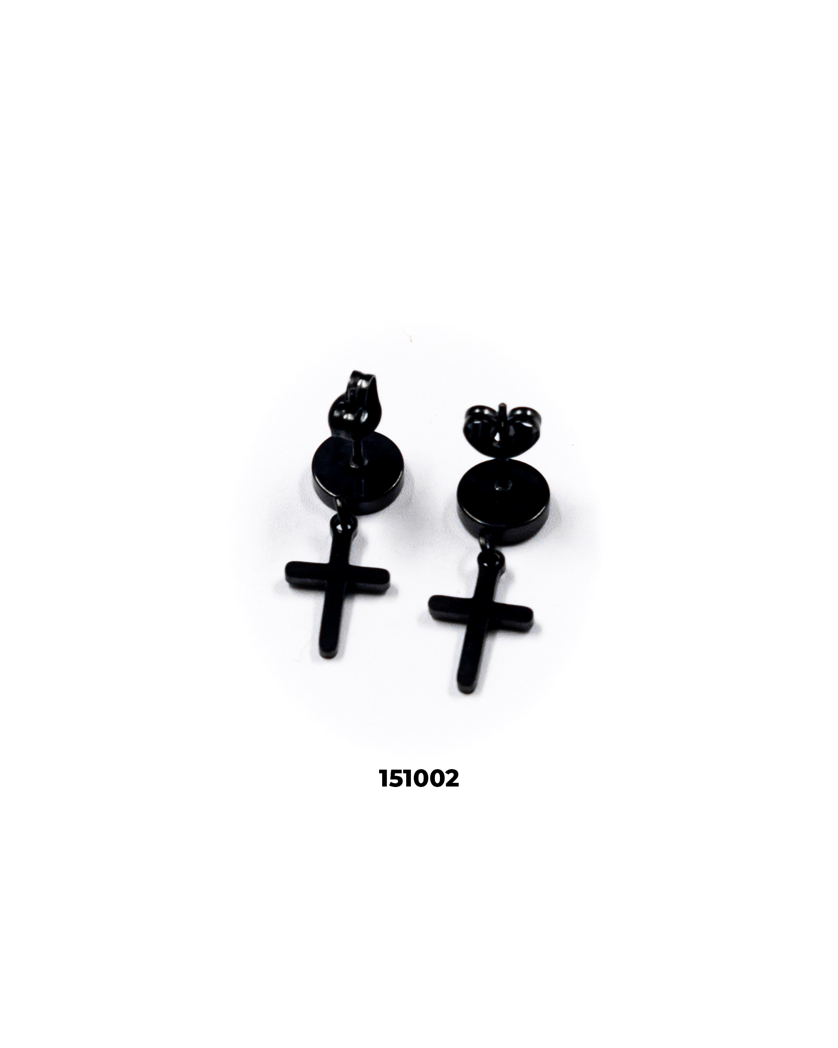 Aretes Dorados, Plateados y Negros con dije colgante - M2 Acero Inoxidable