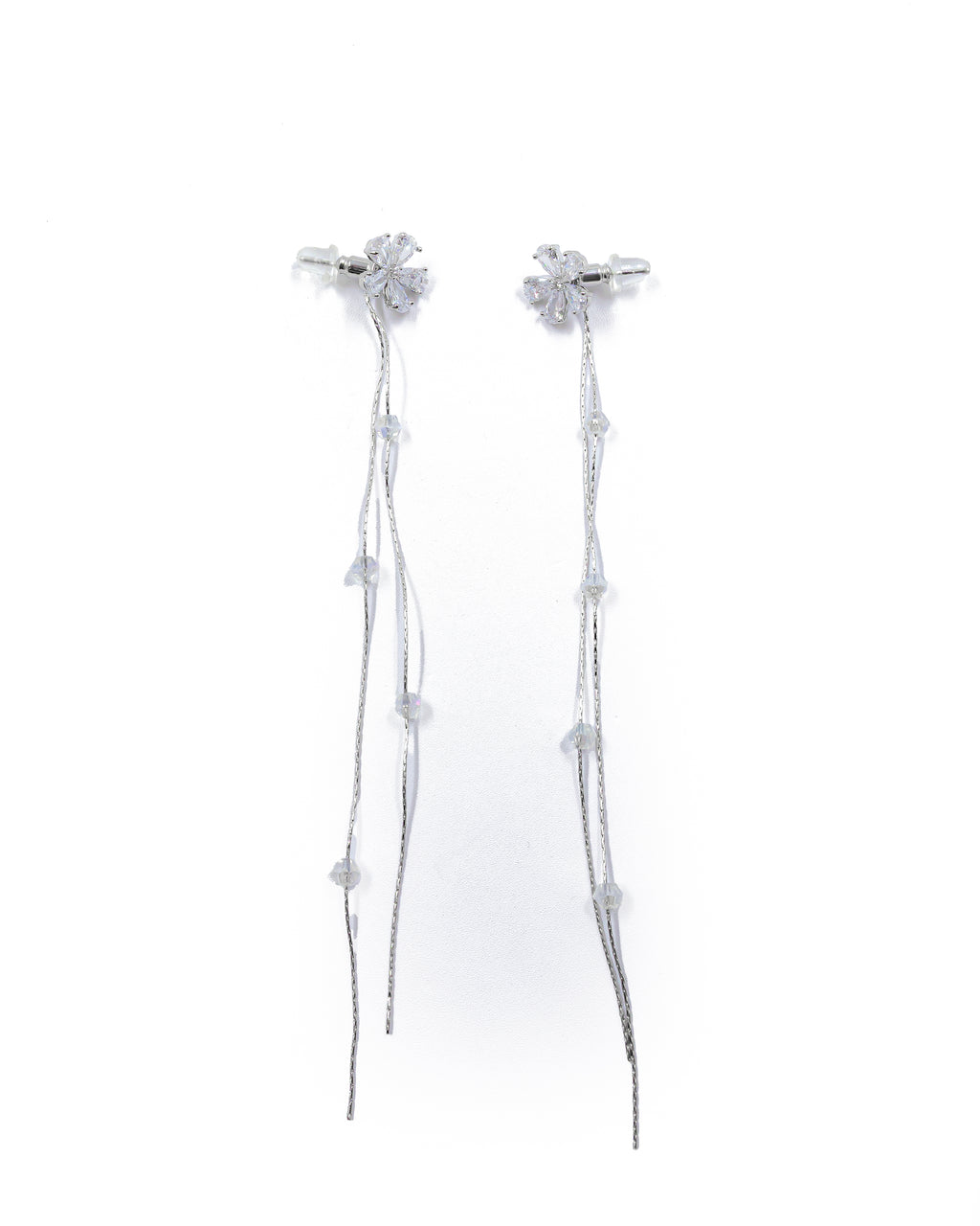 Aretes Largos Ansheli Plateados M22 Oro Laminado