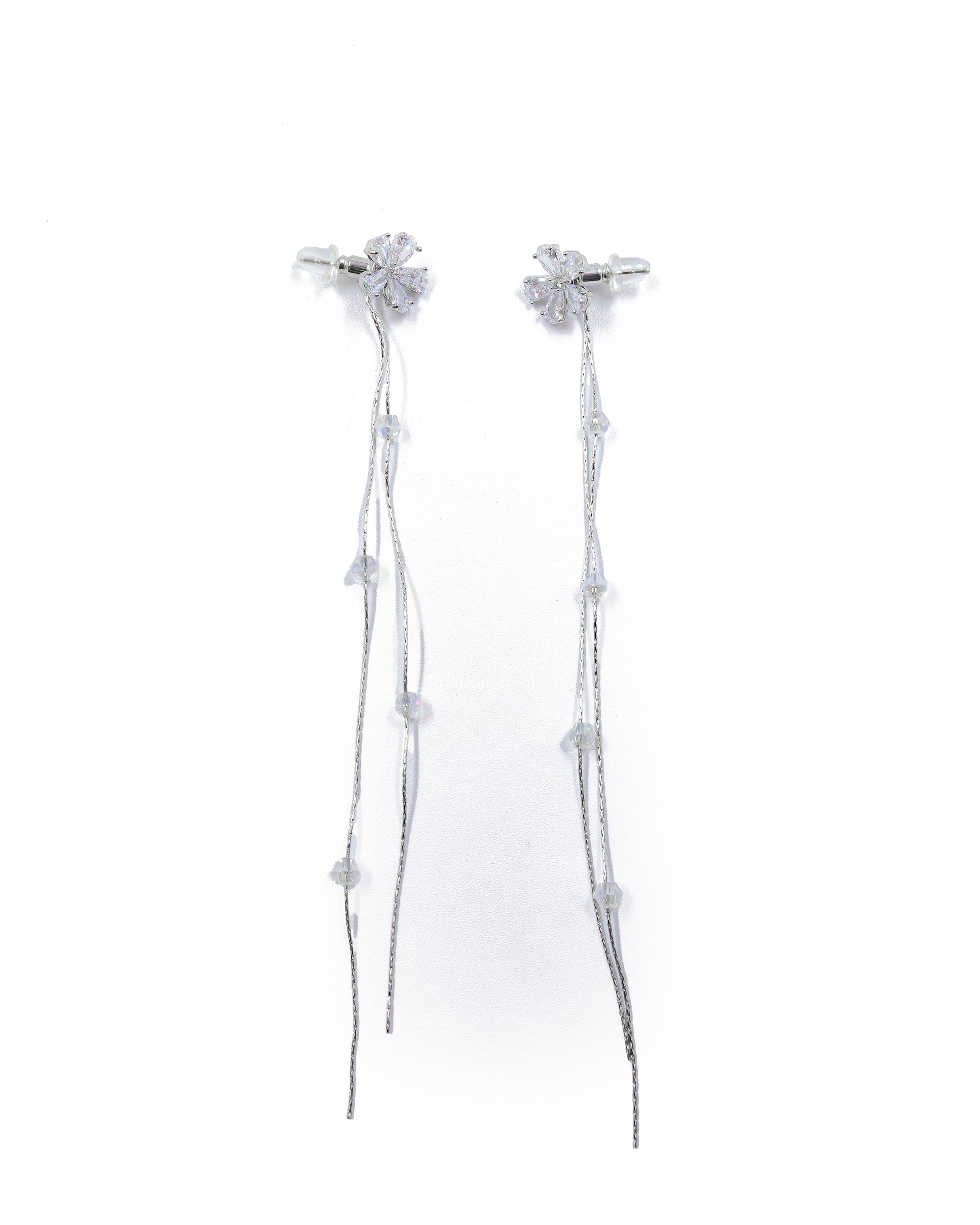 Aretes Largos Ansheli Plateados M22 Oro Laminado
