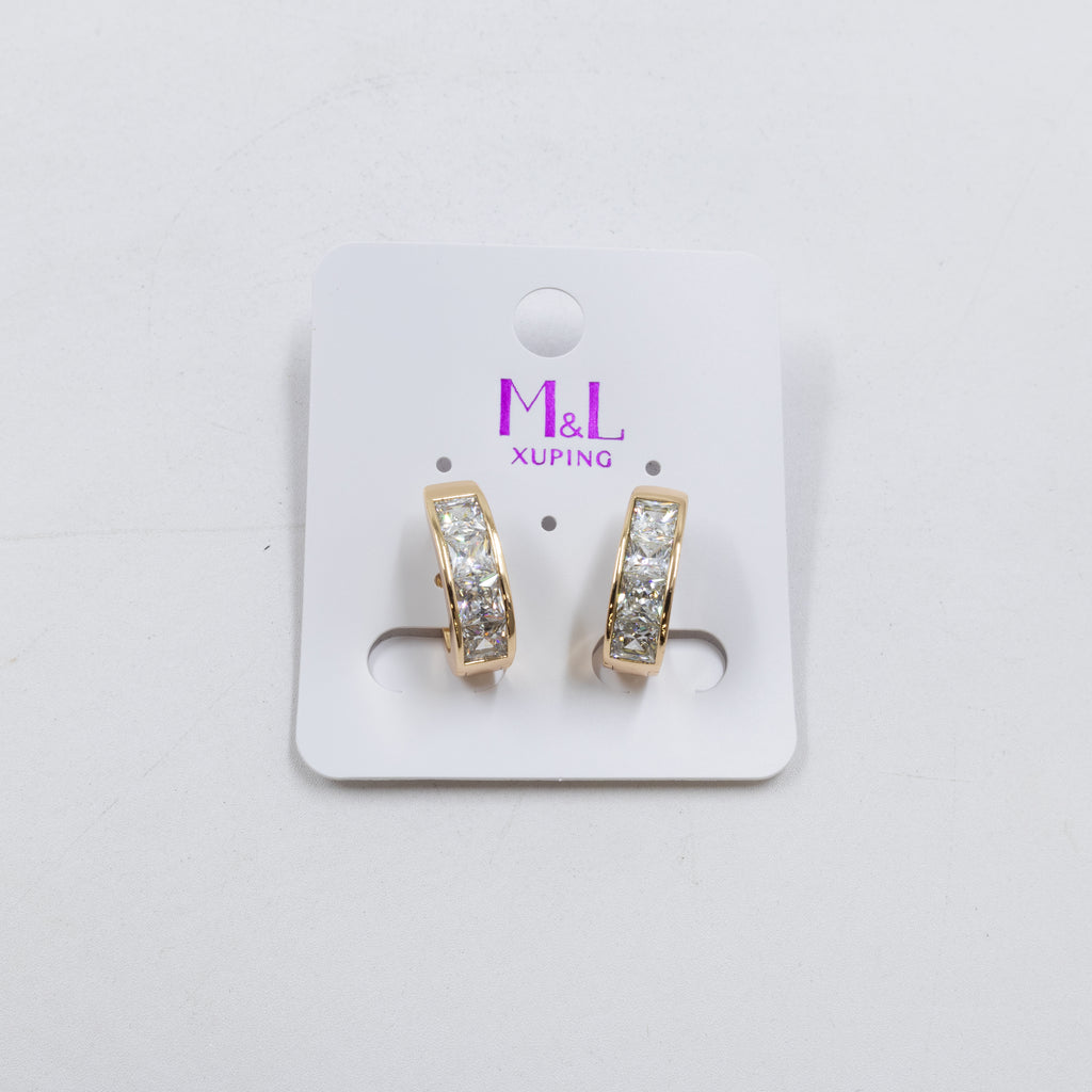 Aretes Dorados Xuping de Aro M9 Oro Laminado