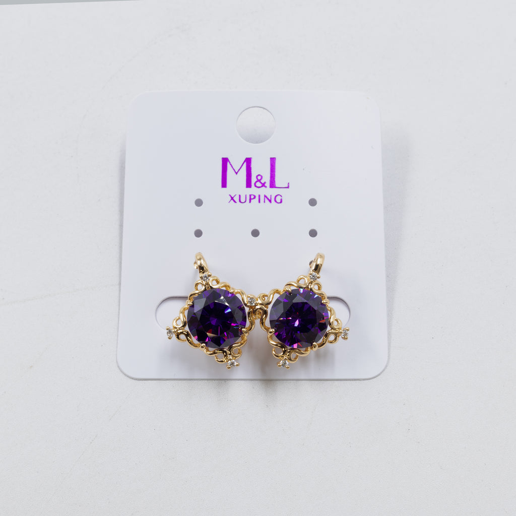Aretes Dorados Xuping de Aro M12 Oro Laminado