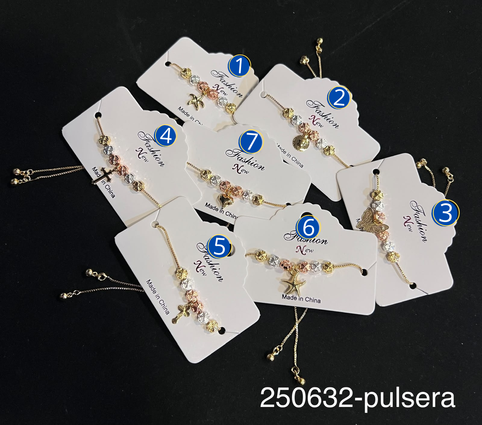 [13/AGOSTO/26] Pulseras Doradas con Dije M4 Oro Laminado