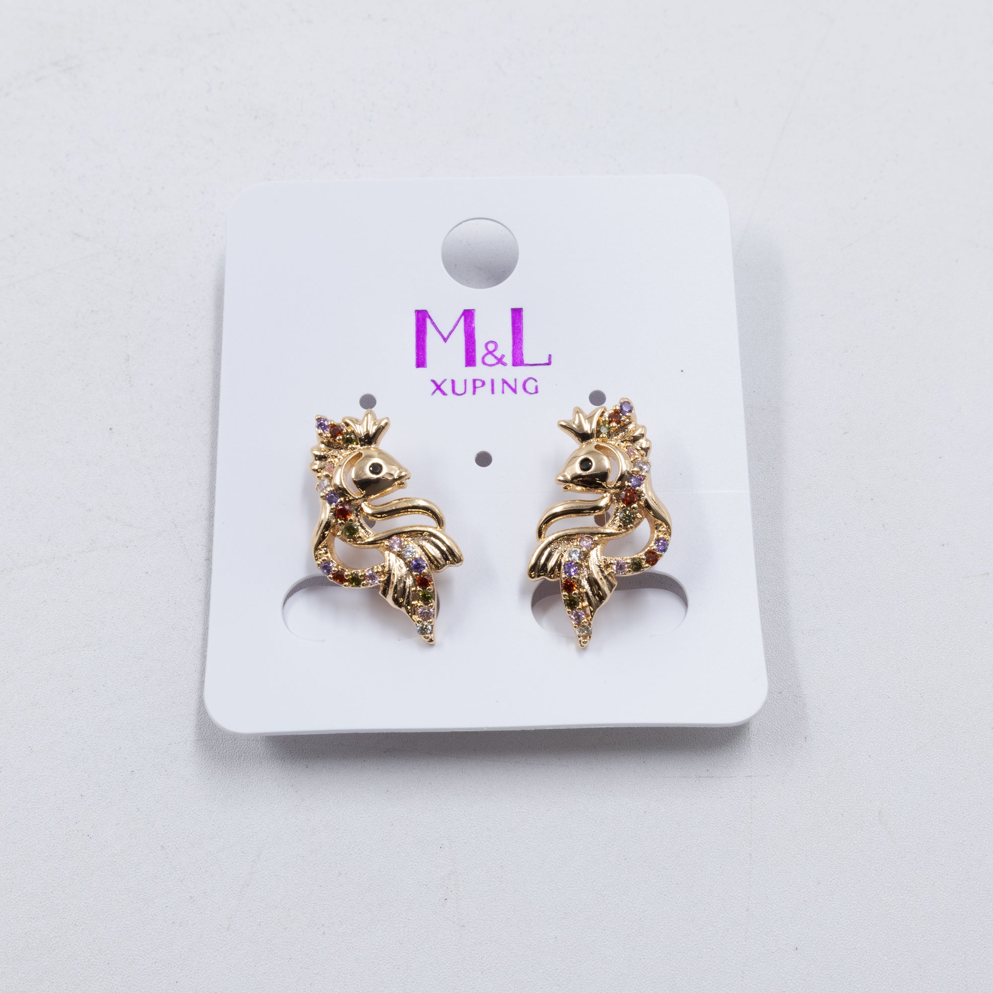 Aretes Dorados Xuping de Poste M4 Oro Laminado