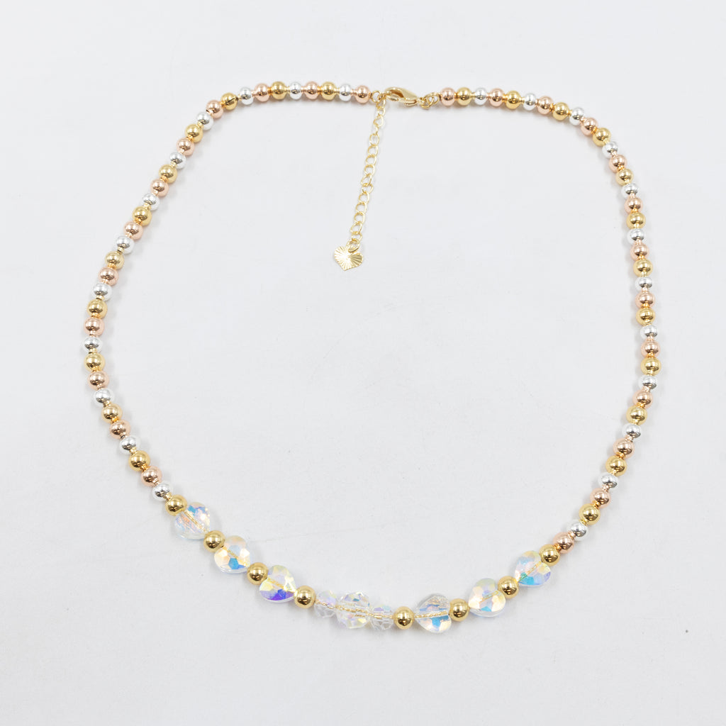 Collar Oro Florentino de Cuentas M3 Oro Laminado