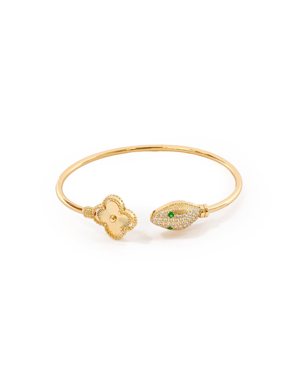 Brazalete Dorado con Piedras M6 Oro Laminado
